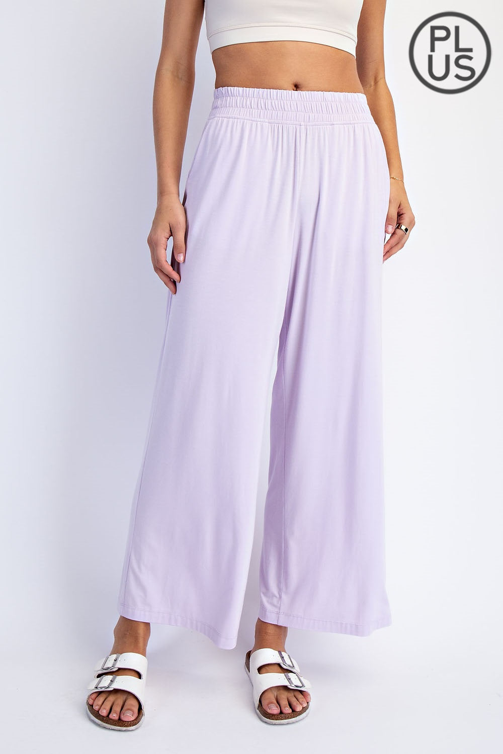 Modal Cropped Wide Leg Pants-Rae Mode-Three Birdies Boutique, Women's Fashion Boutique Located in Kearney, MO