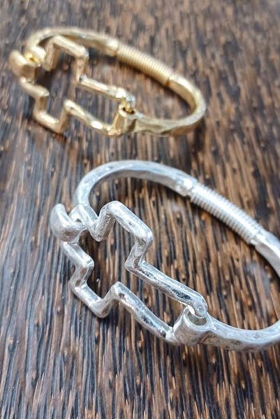 Cross Cuff Bracelet: Gold { product_type }}