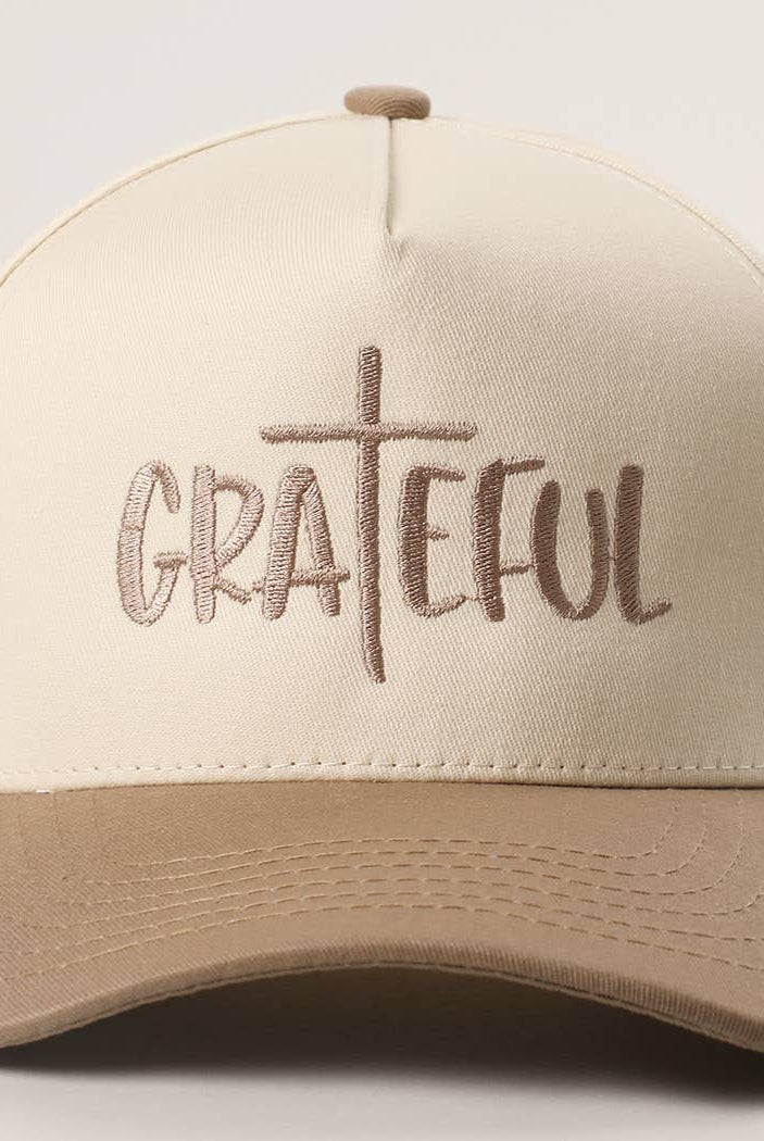 GRATEFUL Embroidery Two-Tone Trucker Hat: COW / One Size { product_type }}