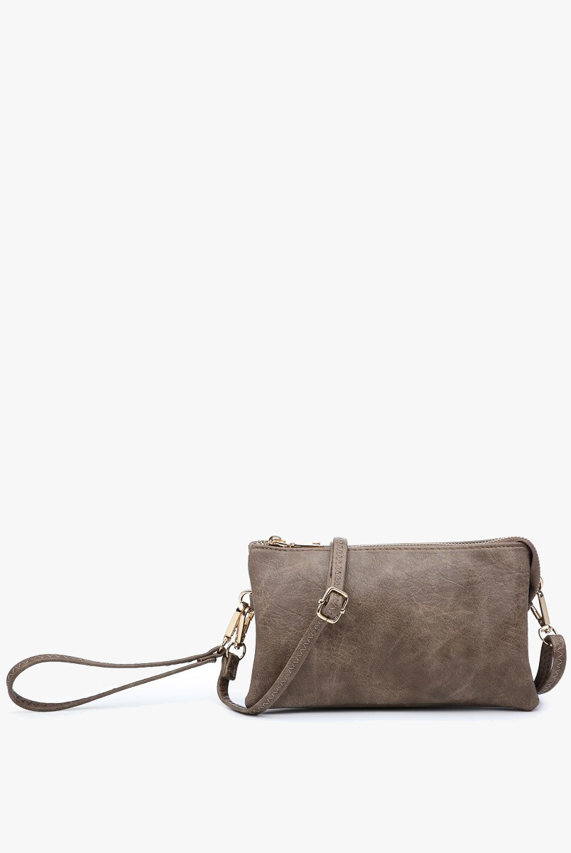 Compartment Crossbody/Wristlet: Chocolate { product_type }}