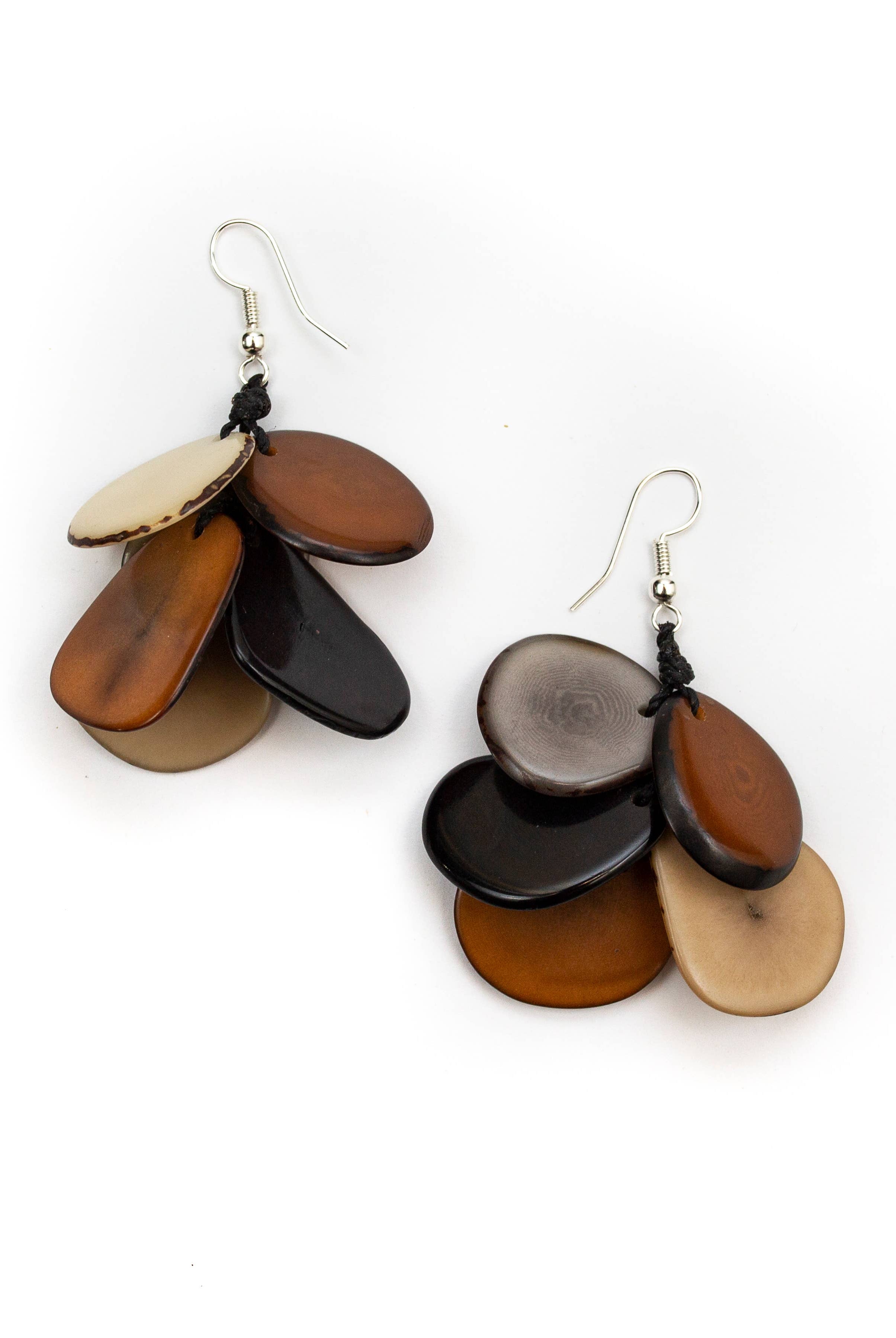 Mariposa Earrings: Cafe con Leche-Organic Tagua Jewelry-Three Birdies Boutique, Women's Fashion Boutique Located in Kearney, MO