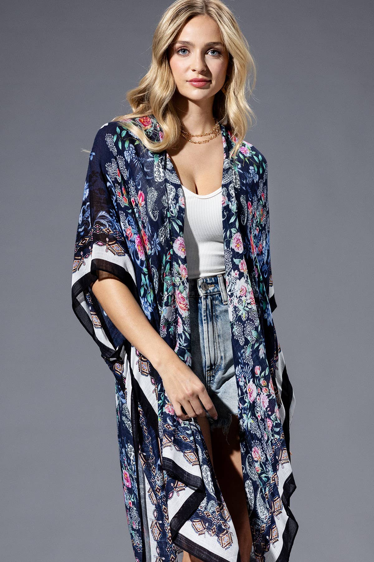 Rose Paisley Kimono { product_type }}