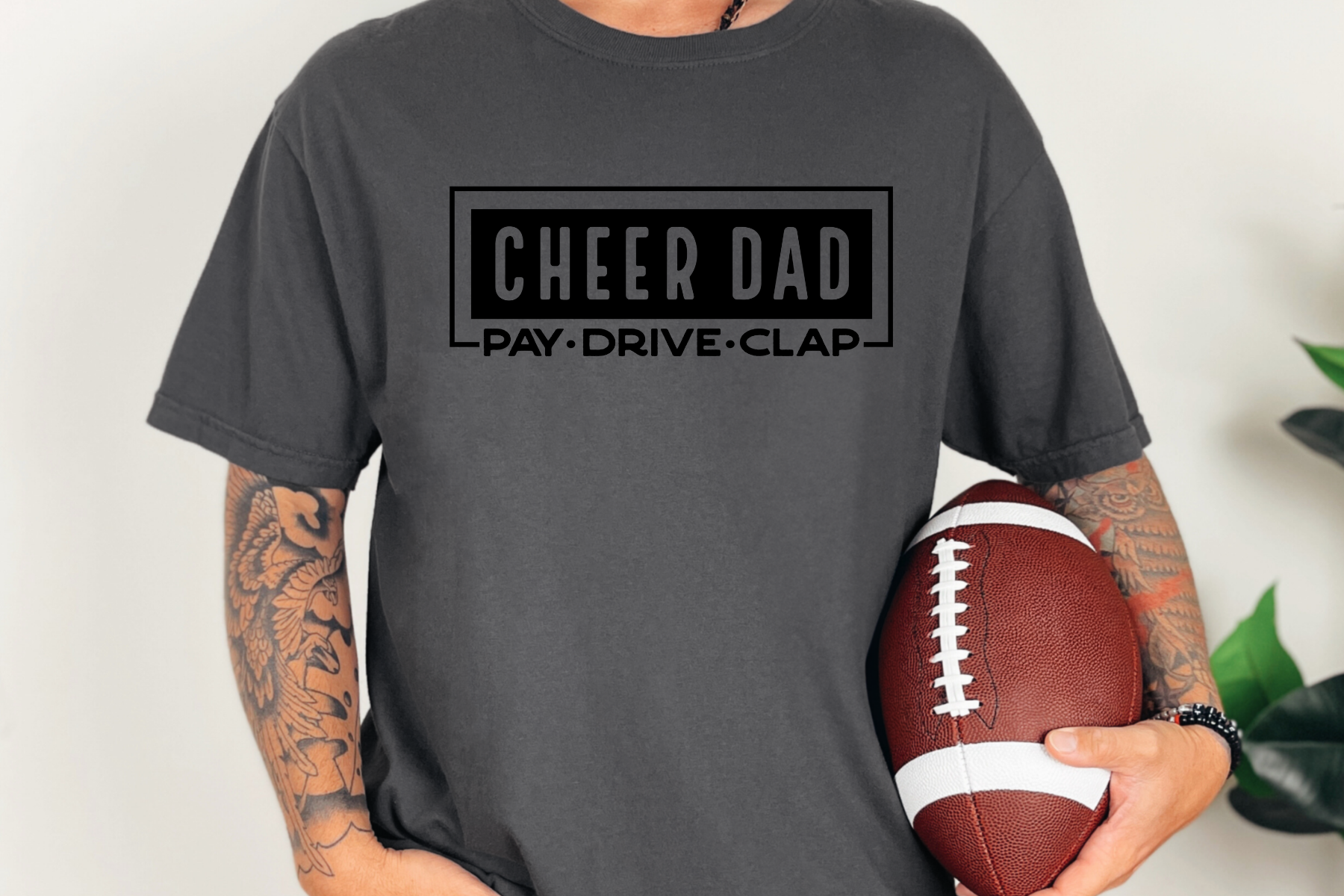 Cheer Dad – Pay • Drive • Clap Graphic Tee { product_type }}