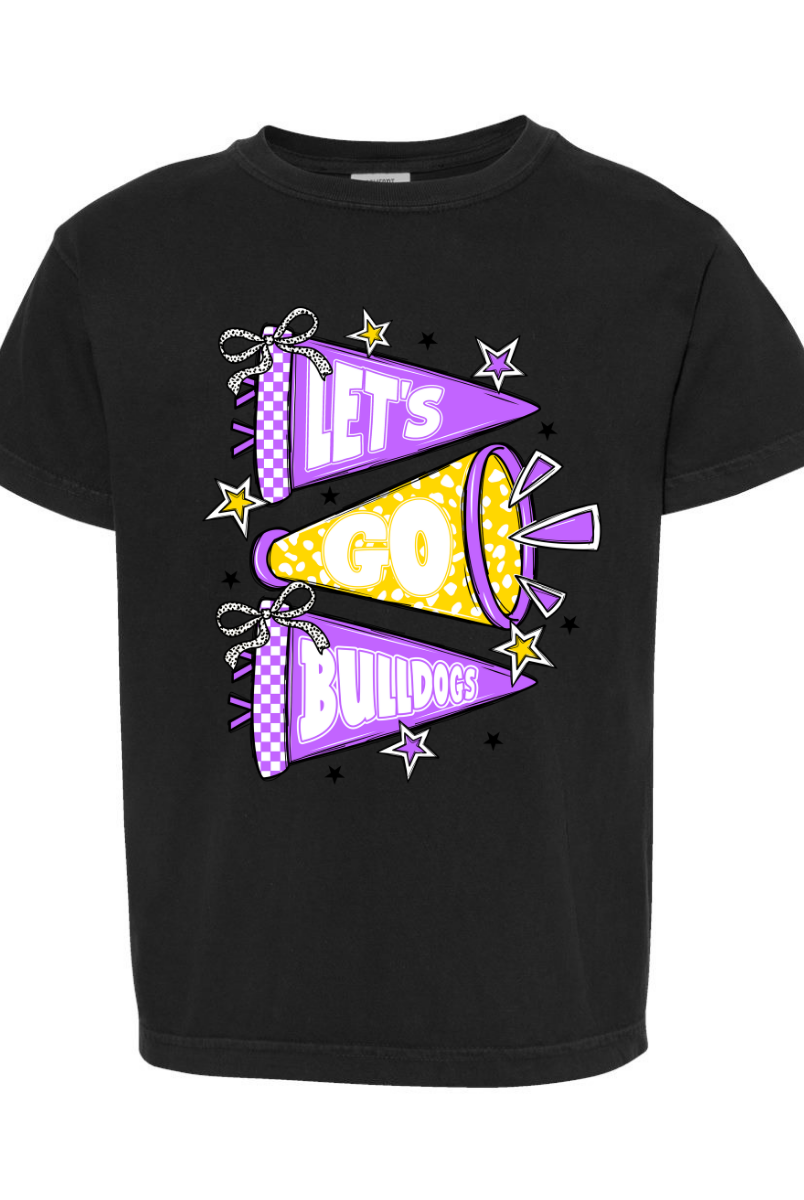 Let's Go Bulldogs Megaphone Graphic Tee { product_type }}