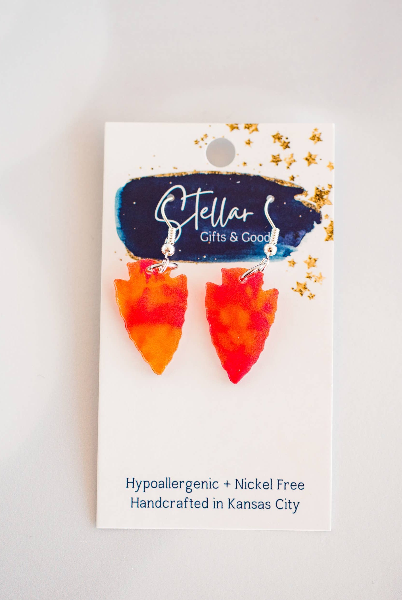 KC Petite Tie Dye Arrowhead Dangles { product_type }}