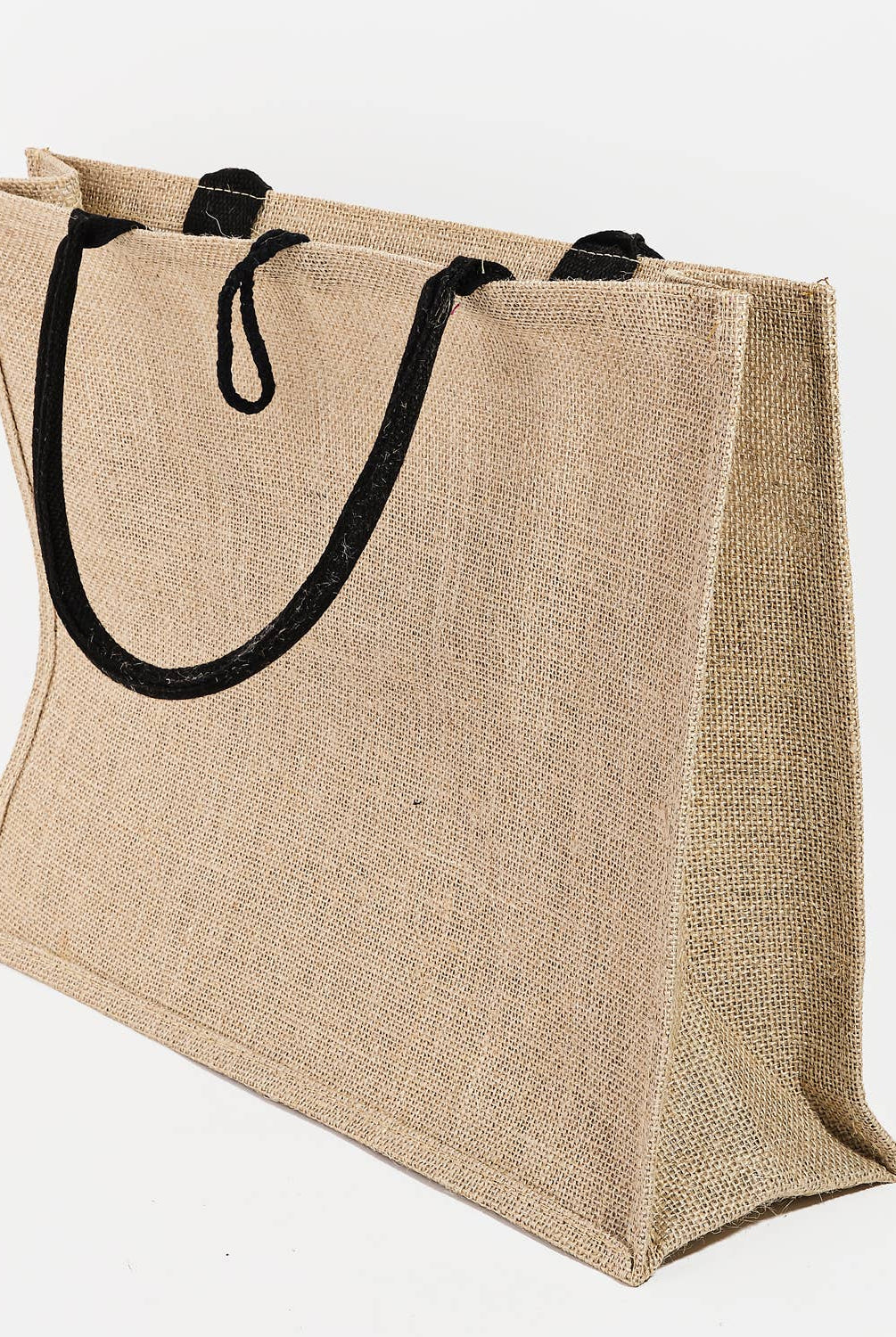 Hello Weekend Burlap Tote Bag: IV { product_type }}