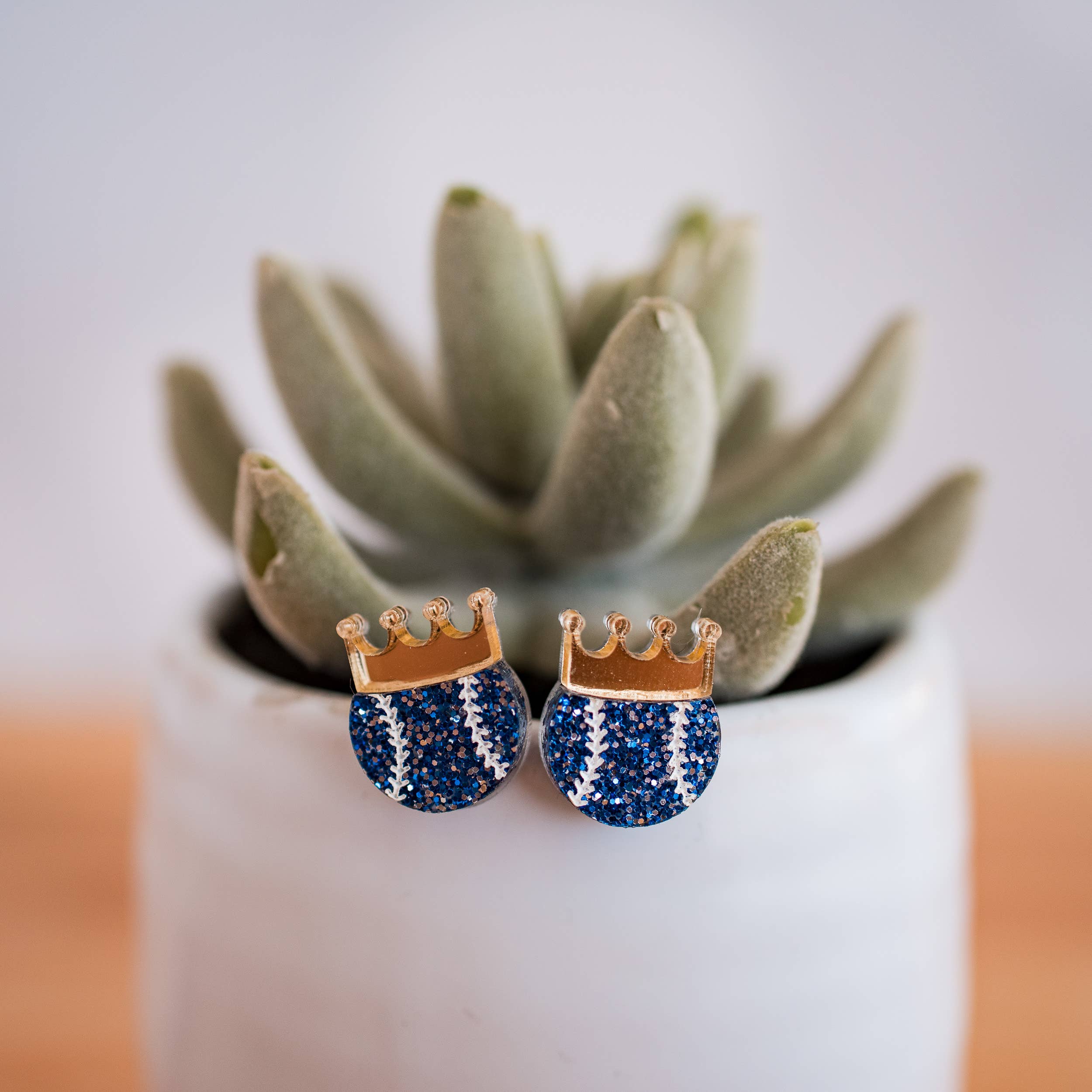 KC Baseball Crown Baseball Studs { product_type }}
