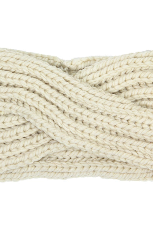 Solid Twisted Wide Knit Headband { product_type }}