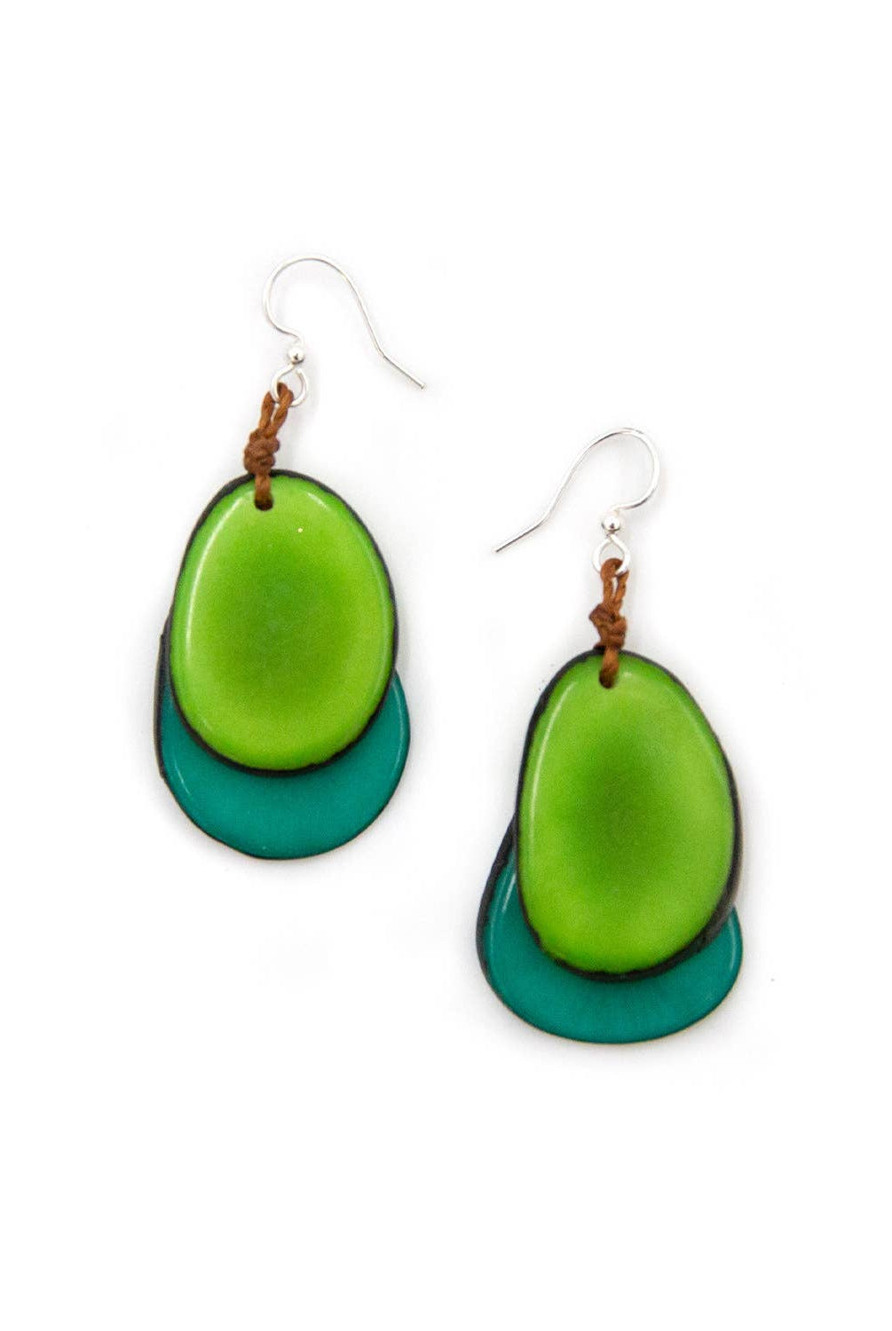 Fiesta Earrings: Celeste-Organic Tagua Jewelry-Three Birdies Boutique, Women's Fashion Boutique Located in Kearney, MO