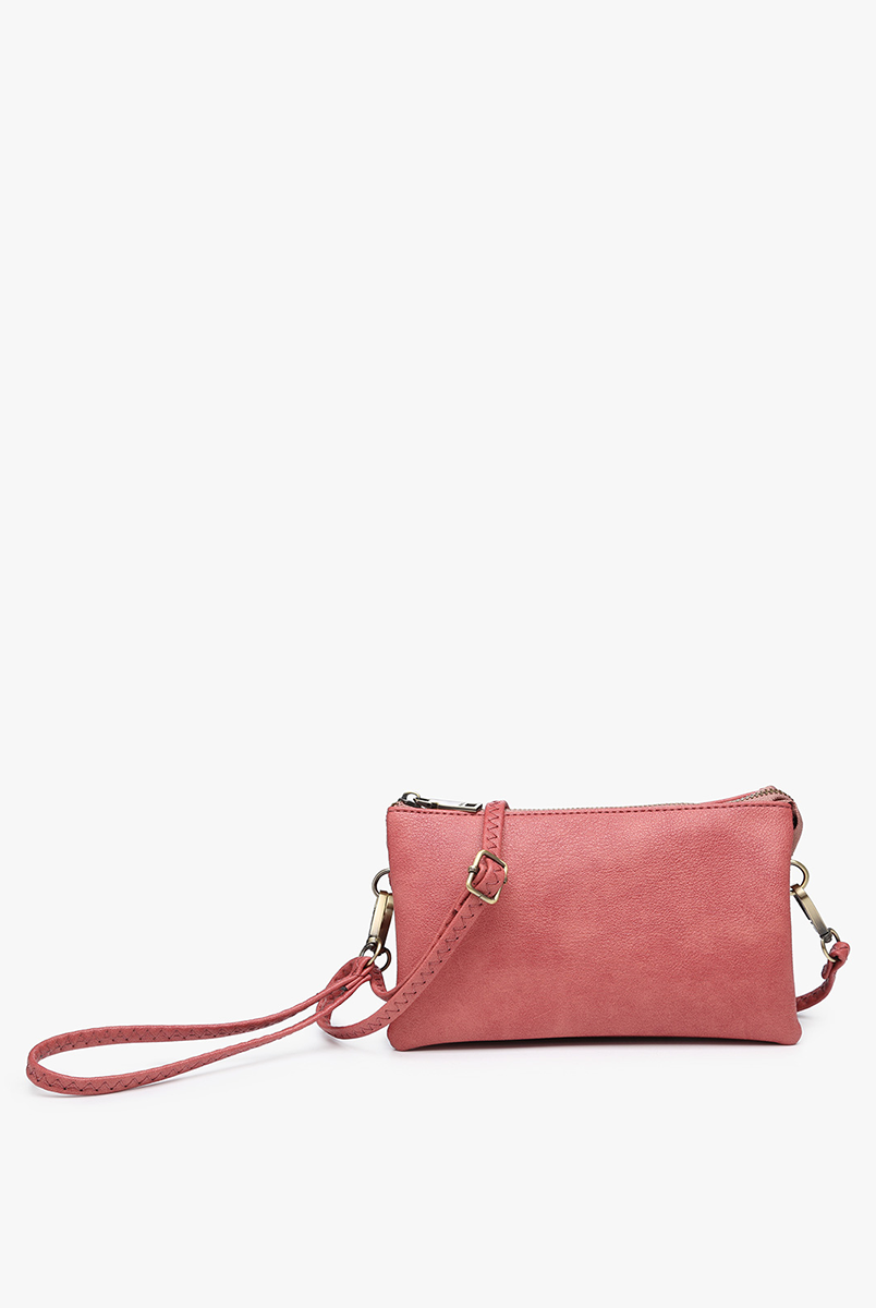 M013 Riley Monogrammable 3 Compartment Crossbody/Wristlet: Terracotta-Jen & Co.-Three Birdies Boutique, Women's Fashion Boutique Located in Kearney, MO