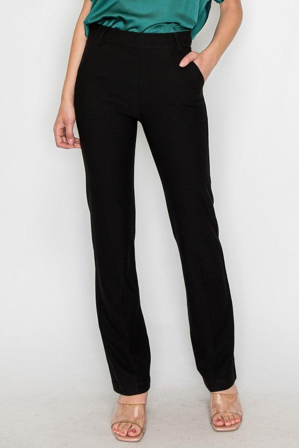 Straight-Leg Ponte Pants { product_type }}