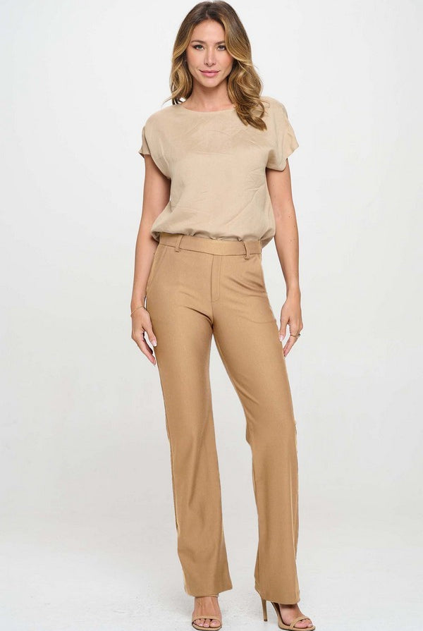 Straight-Leg Ponte Pants { product_type }}