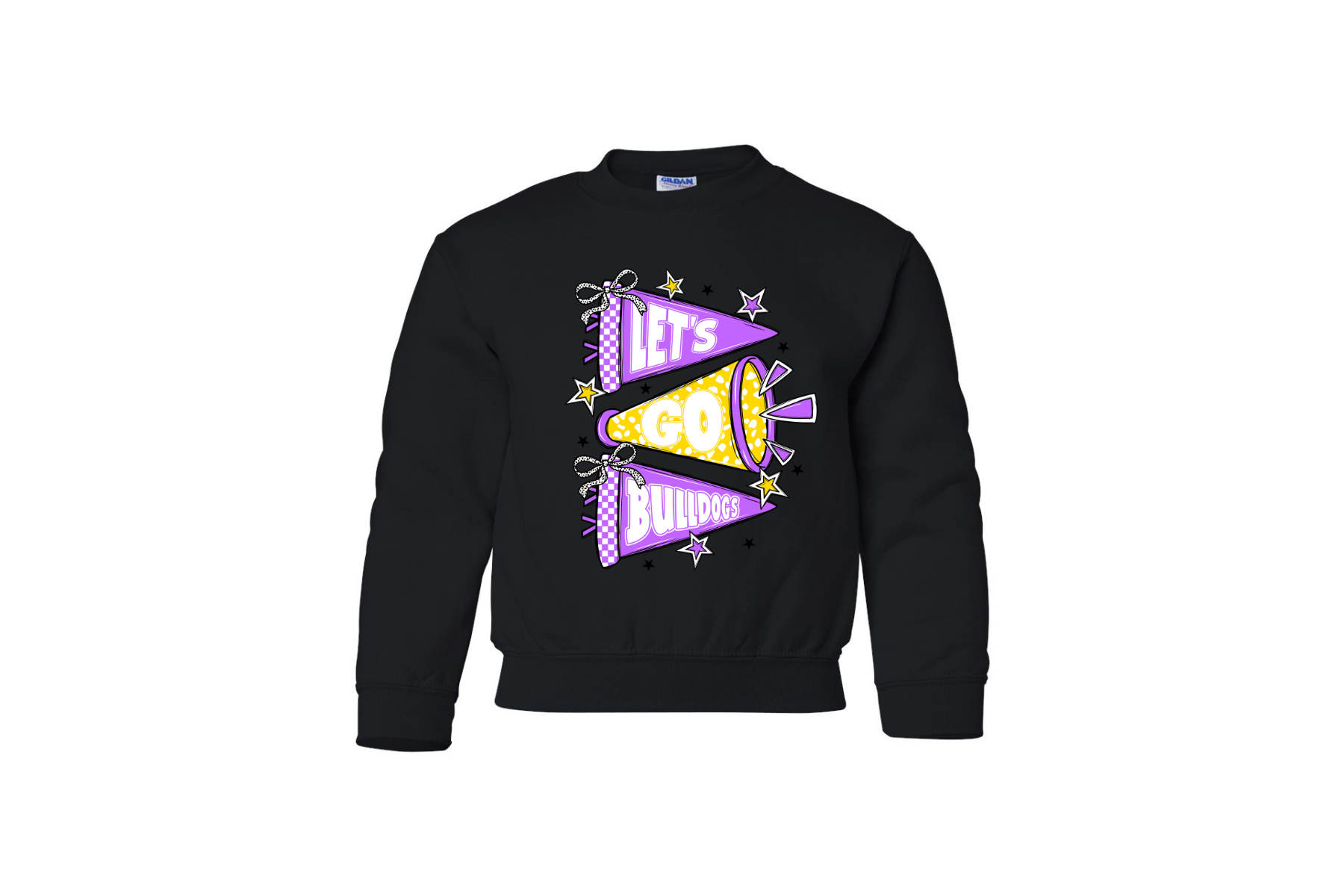 Let's Go Bulldogs Megaphone Crewneck Sweatshirt { product_type }}