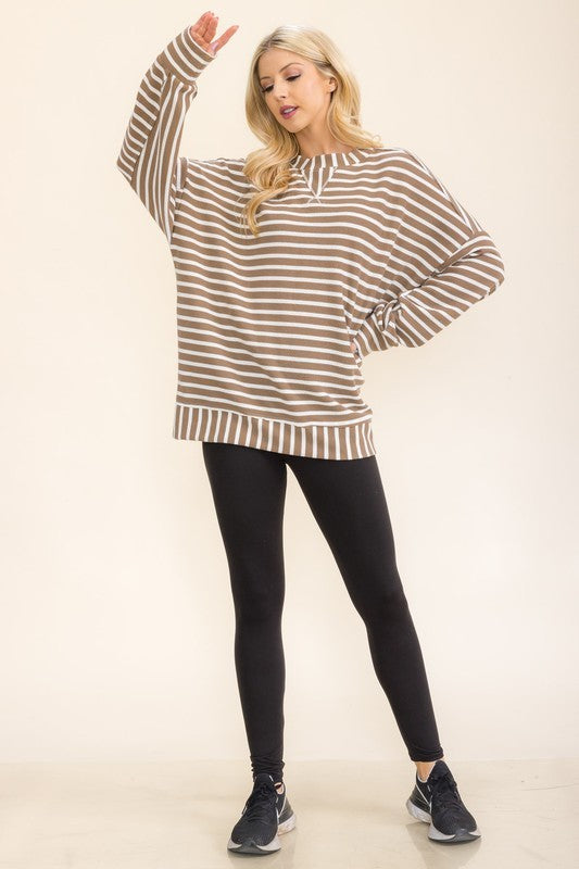 Stripe Crewneck { product_type }}