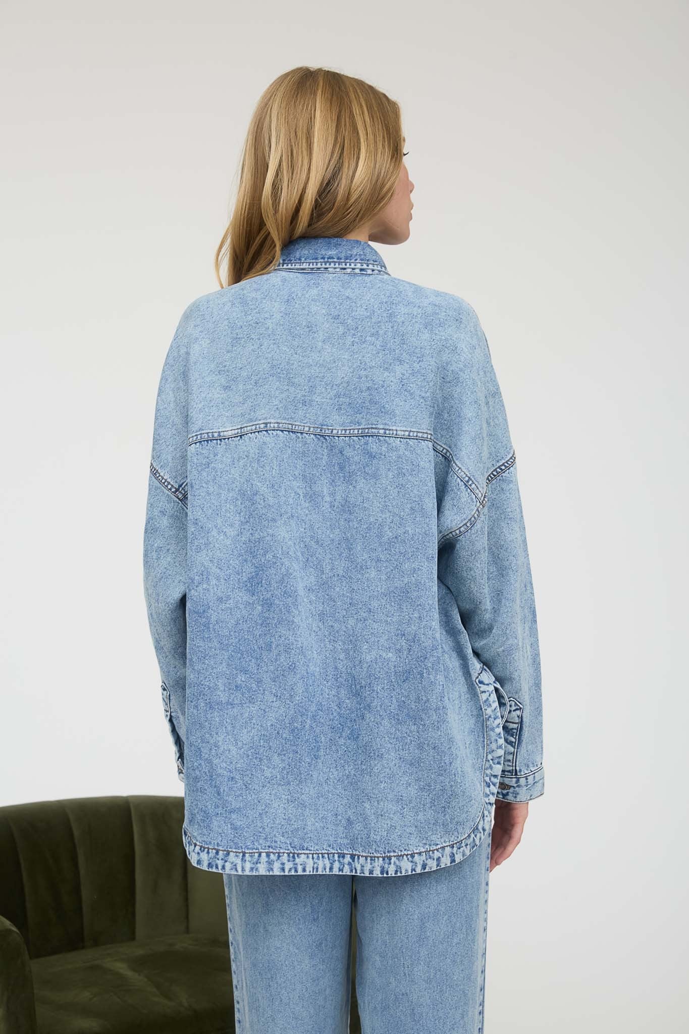 Chambray Long Sleeve Shirt { product_type }}