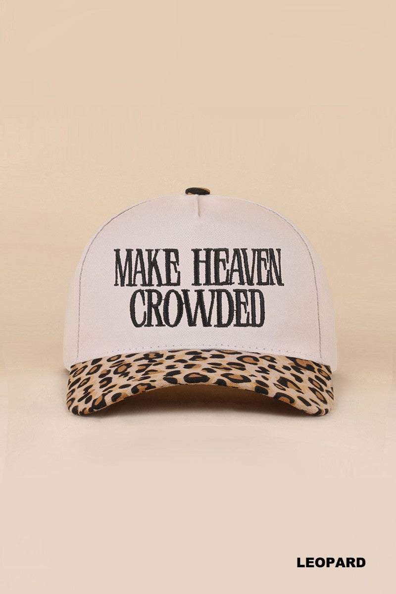 Make Heaven Crowded Hat with Adjustable Clasp-Baseball Hat-Zenana-Three Birdies Boutique, Women's Fashion Boutique Located in Kearney, MO
