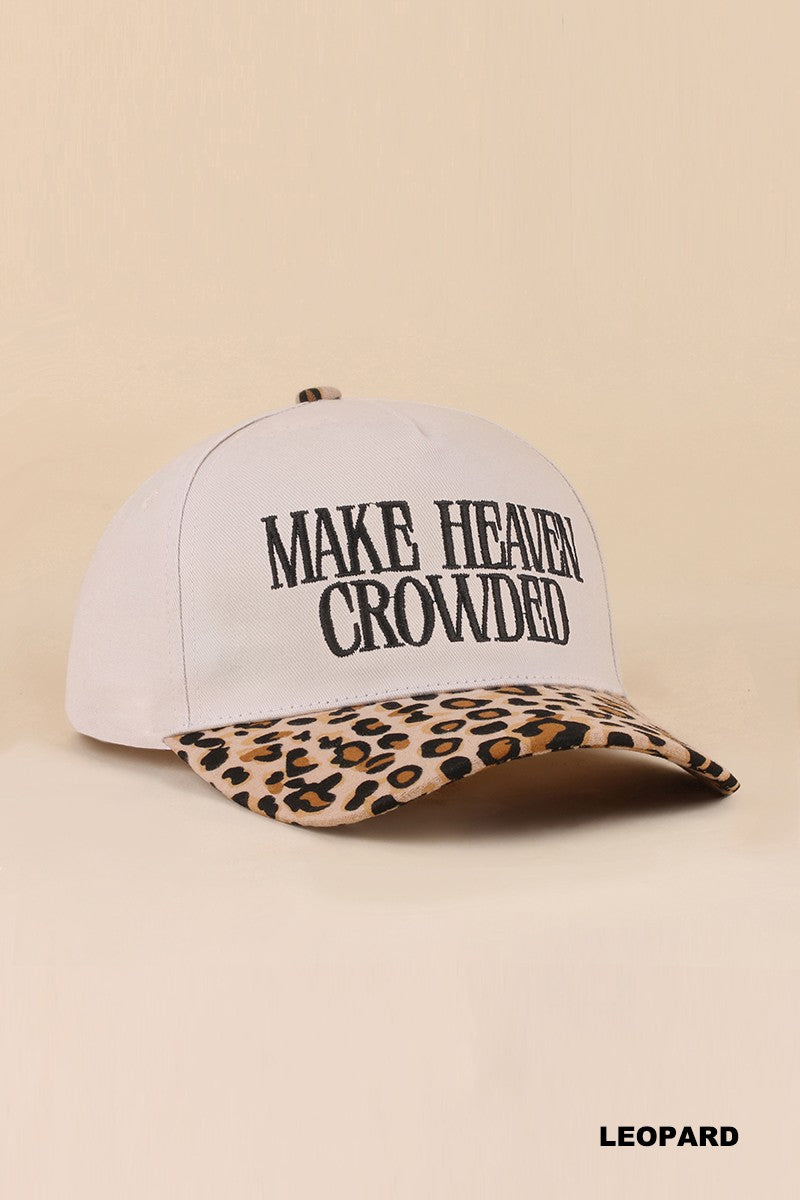Make Heaven Crowded Hat with Adjustable Clasp-Baseball Hat-Zenana-Three Birdies Boutique, Women's Fashion Boutique Located in Kearney, MO