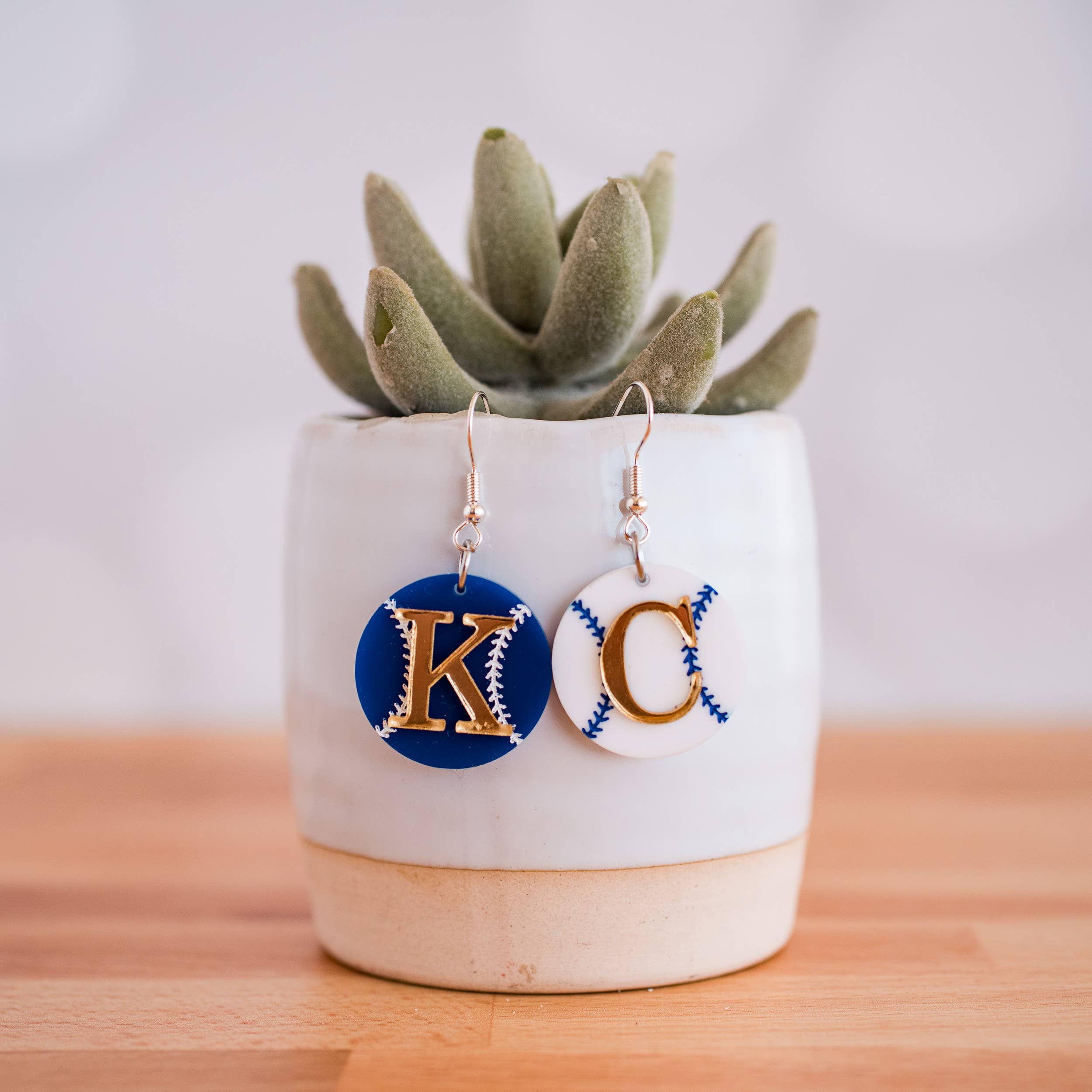 KC Baseball Petite KC Baseball Dangles { product_type }}