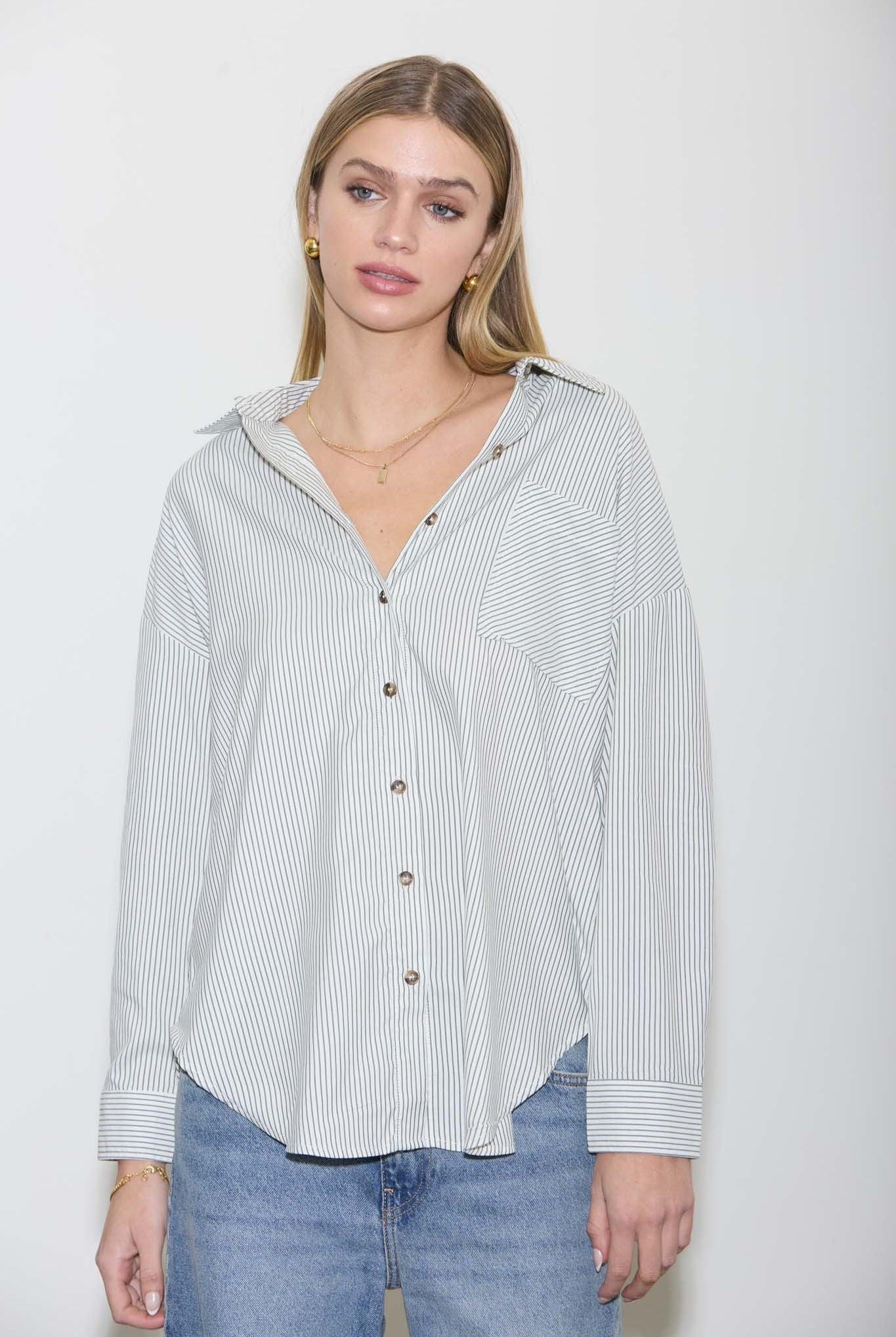 Stripe Button Down { product_type }}