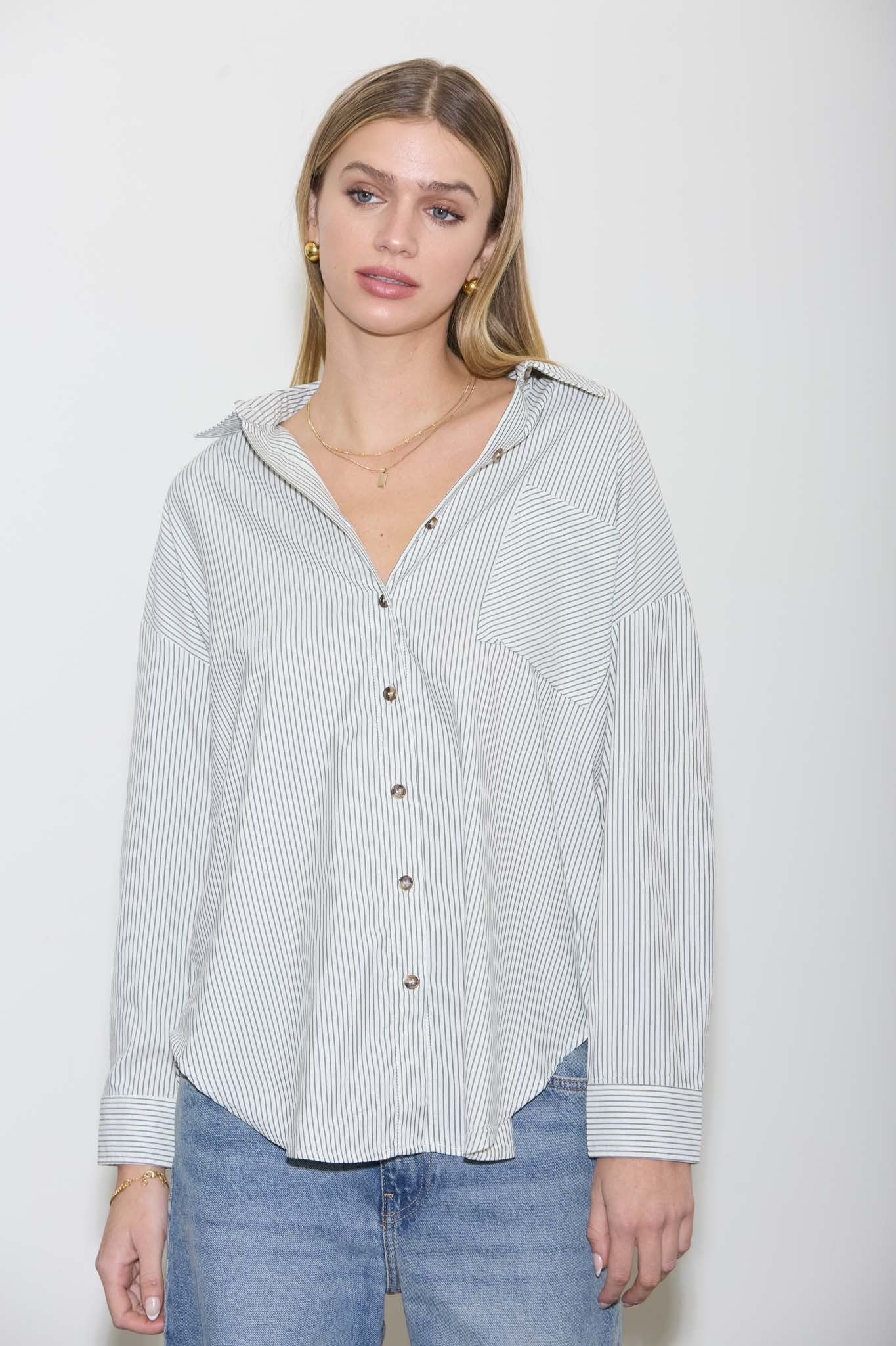 Stripe Button Down { product_type }}
