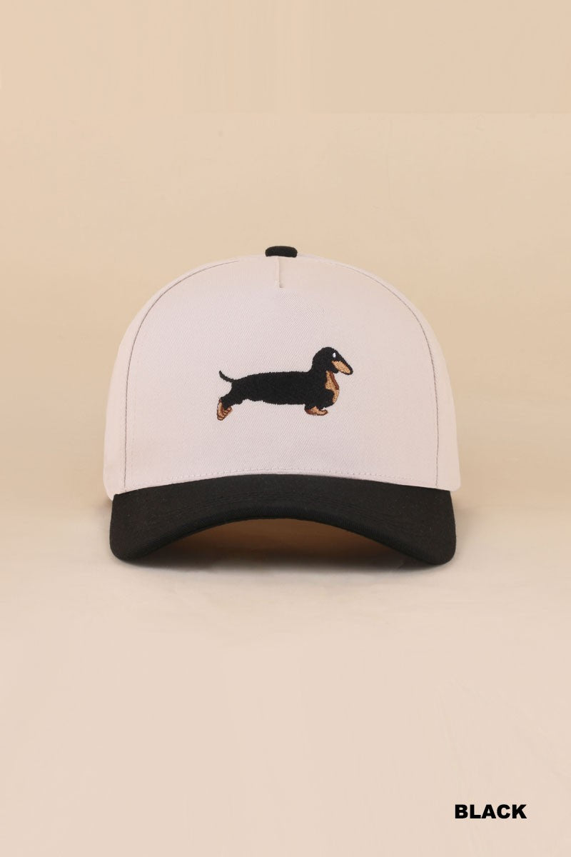 Dachshund Hat-Baseball Hat-Zenana-Three Birdies Boutique, Women's Fashion Boutique Located in Kearney, MO