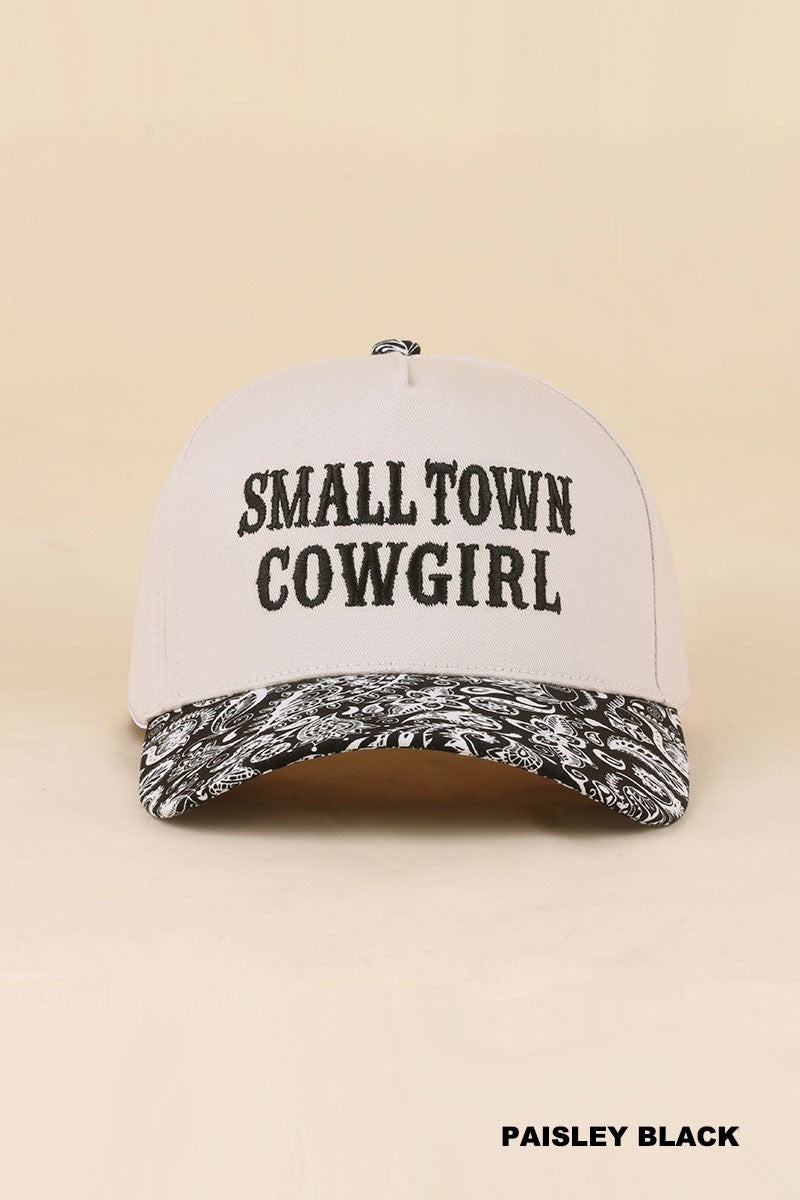 Small Town Cowgirl Hat-Baseball Hat-Zenana-Three Birdies Boutique, Women's Fashion Boutique Located in Kearney, MO