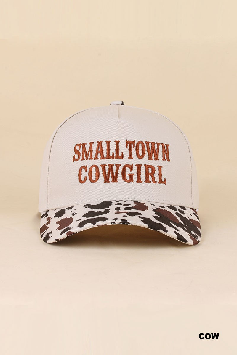 Small Town Cowgirl Hat-Baseball Hat-Zenana-Three Birdies Boutique, Women's Fashion Boutique Located in Kearney, MO