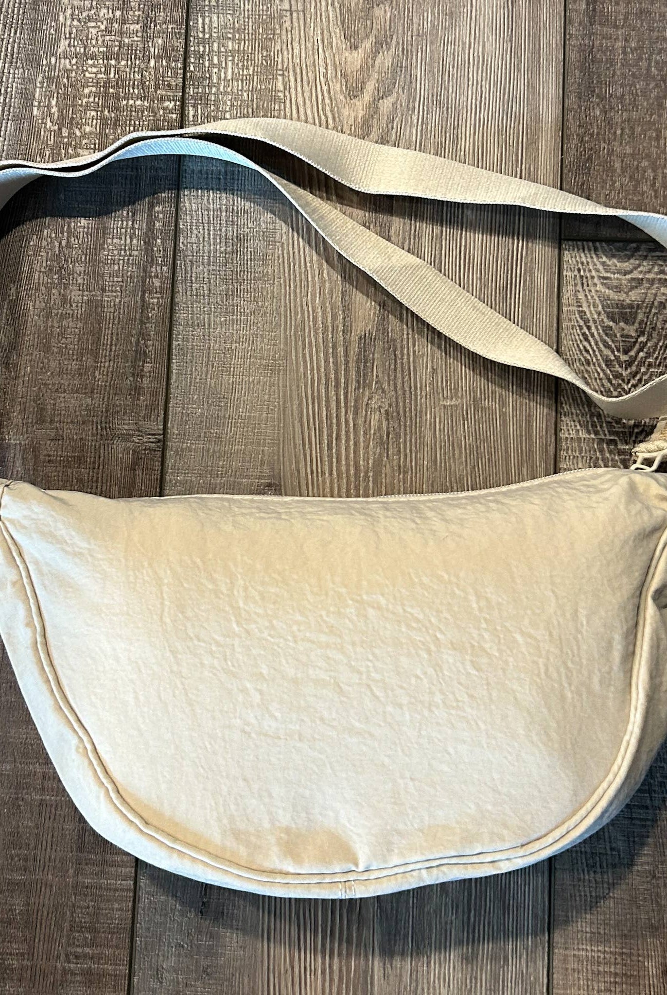 Crescent Crossbody Bag: Cream-Handbags-JILLIAN INK LLC-Three Birdies Boutique, Women's Fashion Boutique Located in Kearney, MO