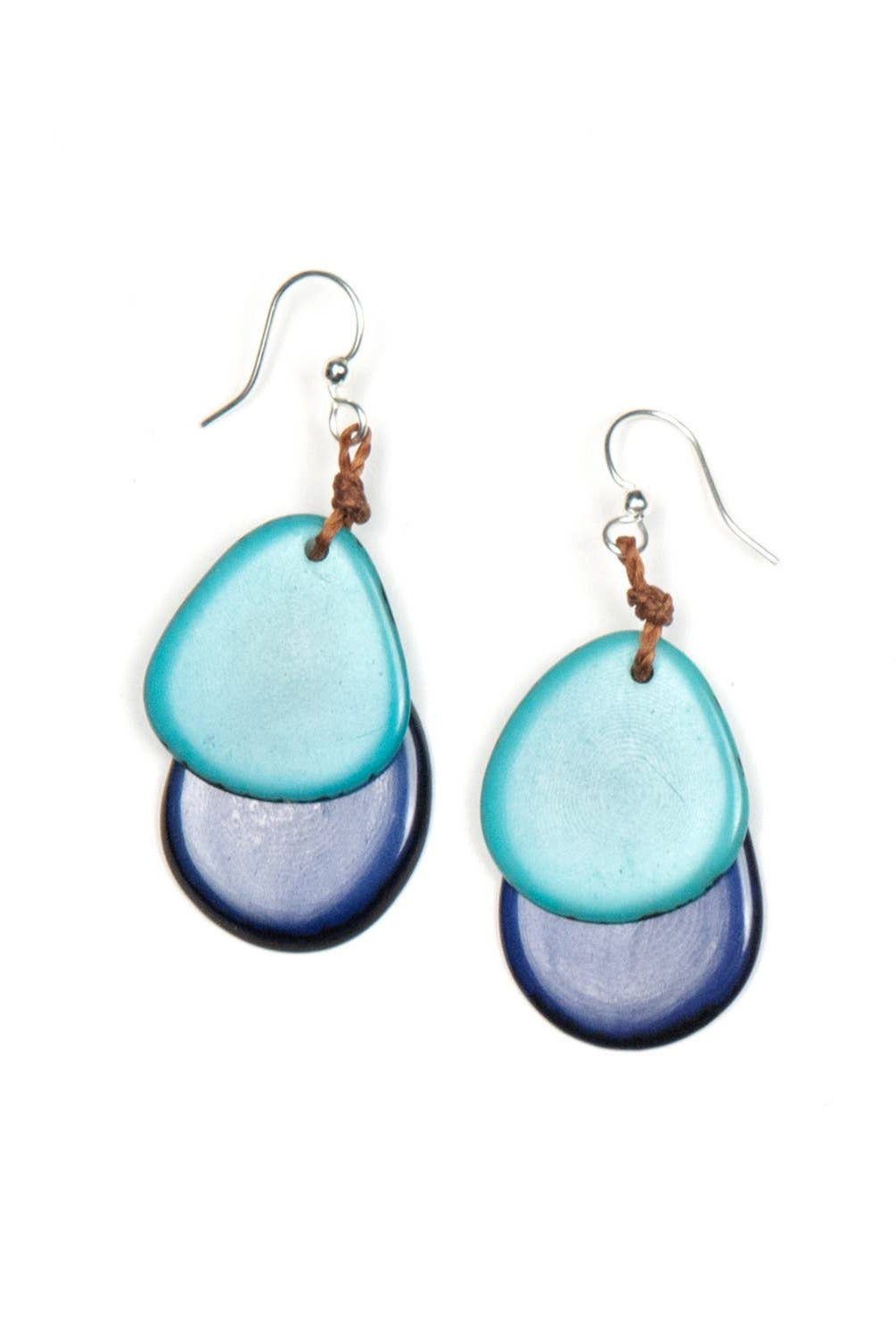 Fiesta Earrings: Celeste-Organic Tagua Jewelry-Three Birdies Boutique, Women's Fashion Boutique Located in Kearney, MO