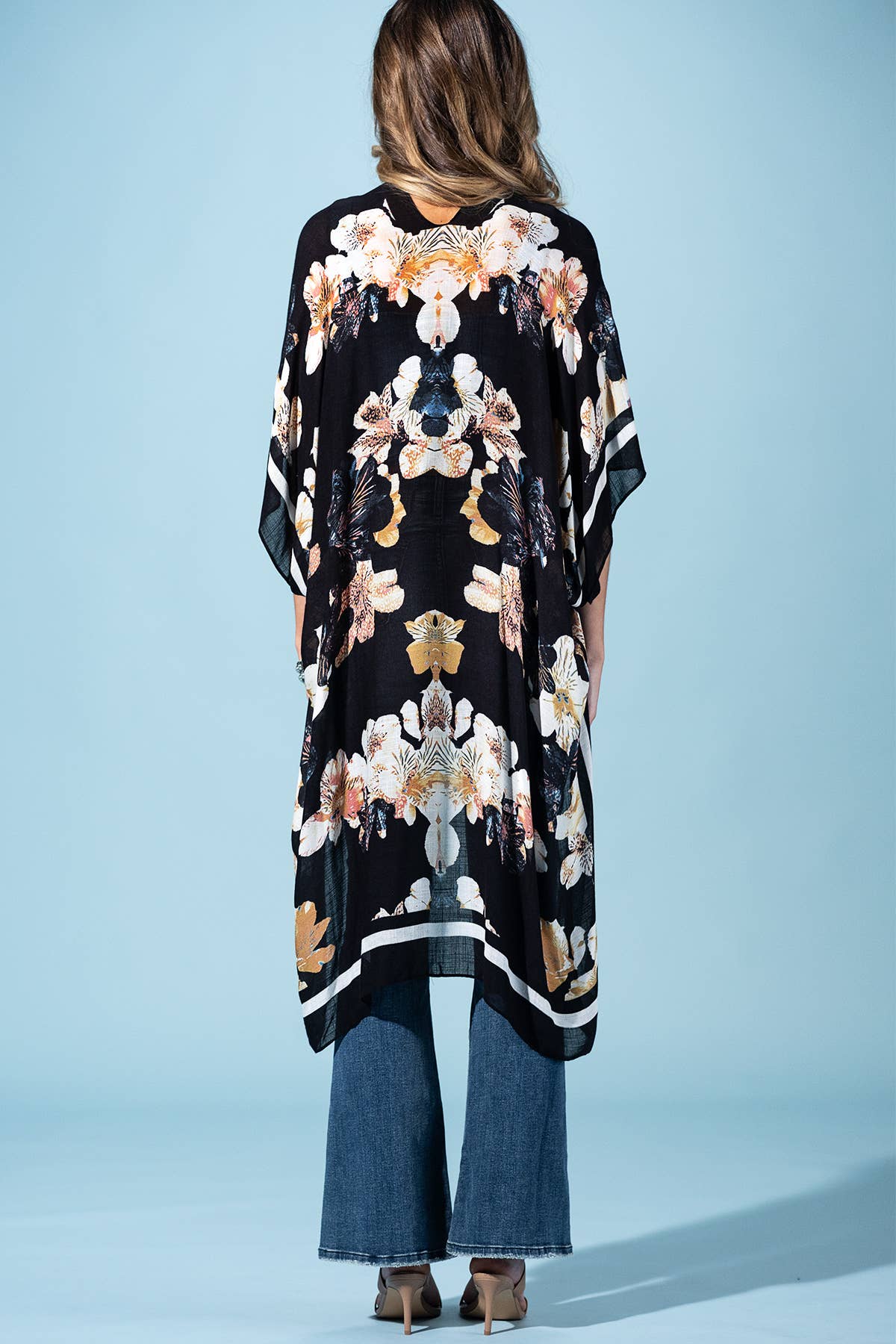 Moonlit Floral Kimono: Floral Multi { product_type }}
