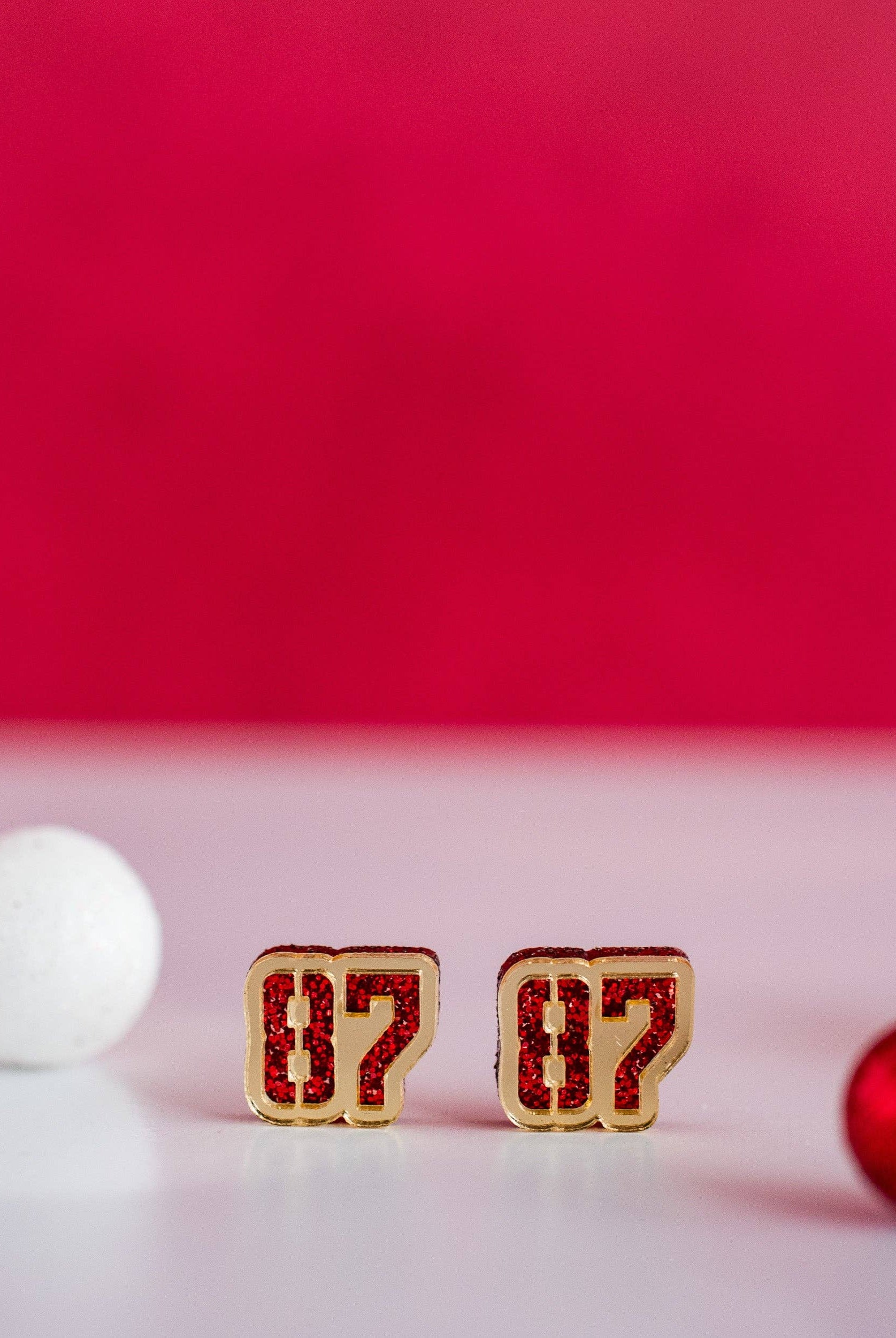 Red Glitter & Gold Mirror 87 Studs Kansas City Football-Stellar Gifts & Goods Wholesale-Three Birdies Boutique, Women's Fashion Boutique Located in Kearney, MO