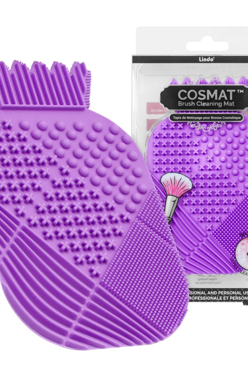 Lindo CosMat Brush Cleaning Pad: Purple { product_type }}