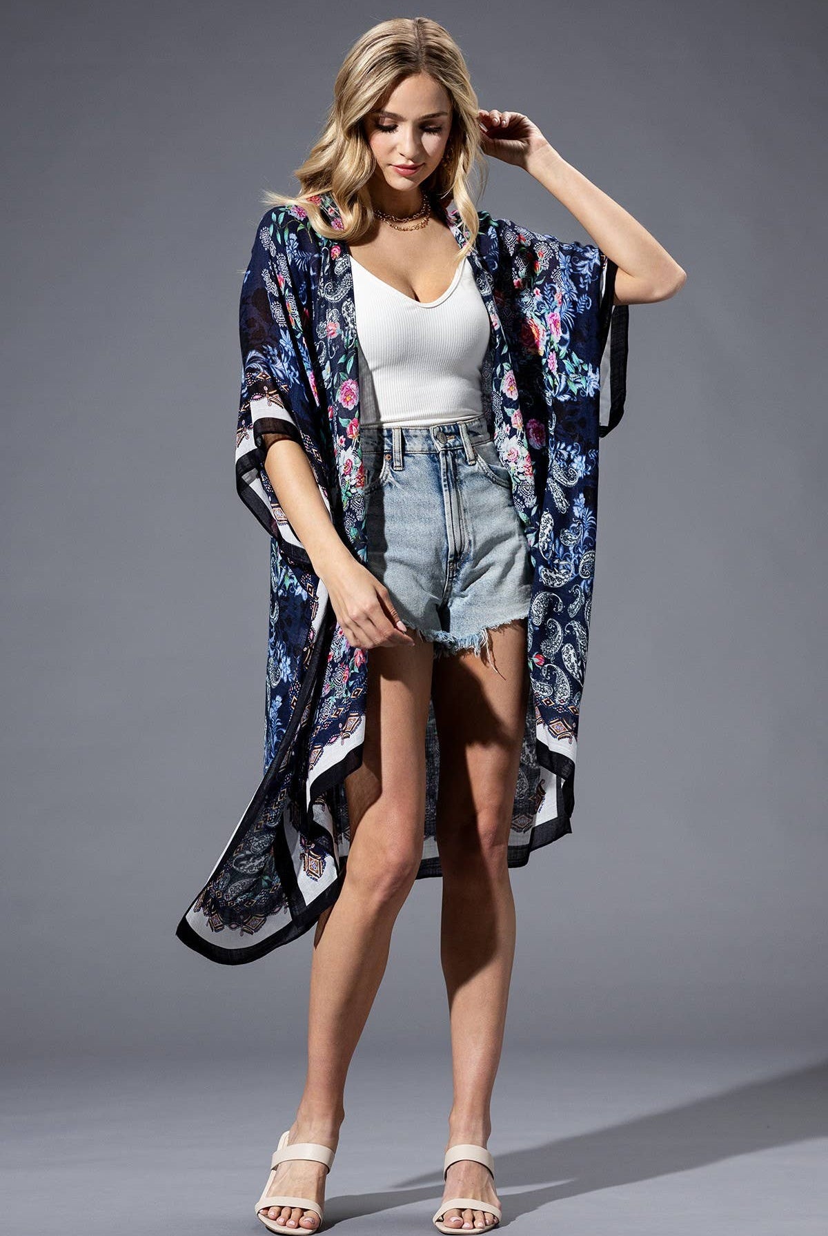Rose Paisley Kimono { product_type }}