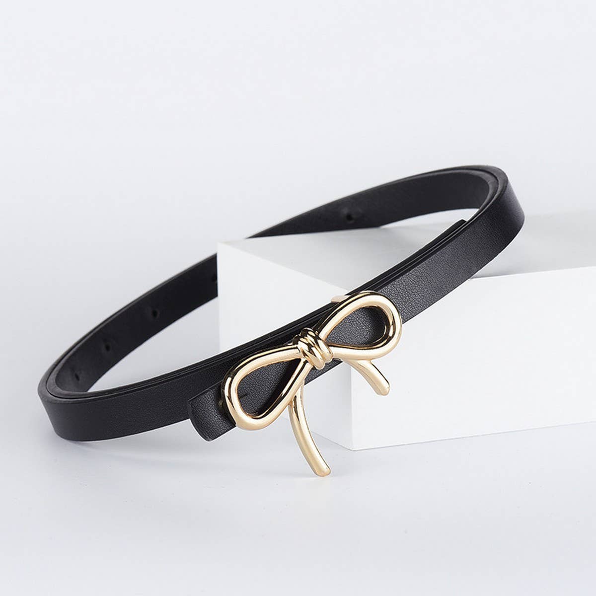 Bow Skinny Belt | Black { product_type }}