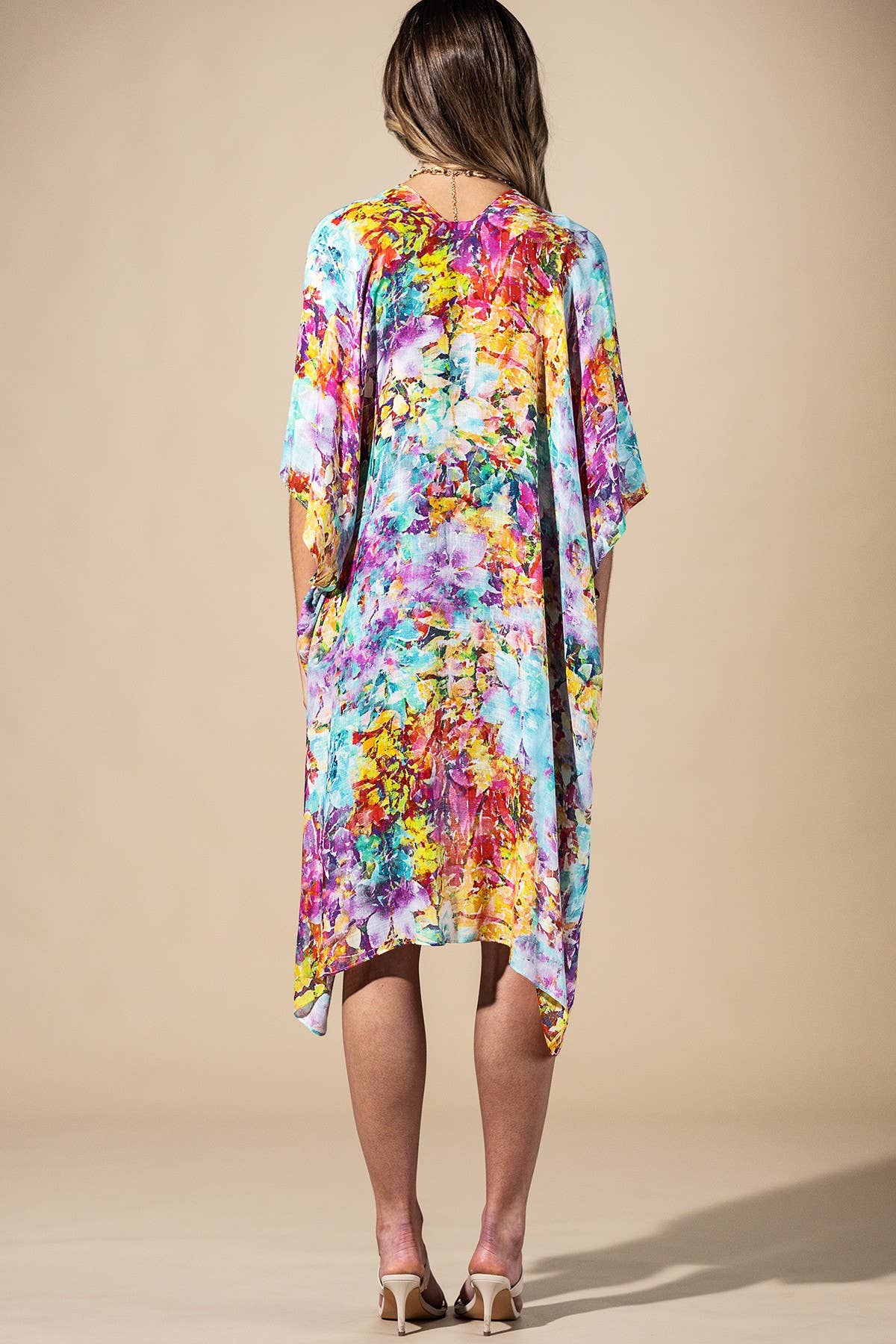 Wild Petal Viscose Kimono: Wildflower-Urbanista-Three Birdies Boutique, Women's Fashion Boutique Located in Kearney, MO
