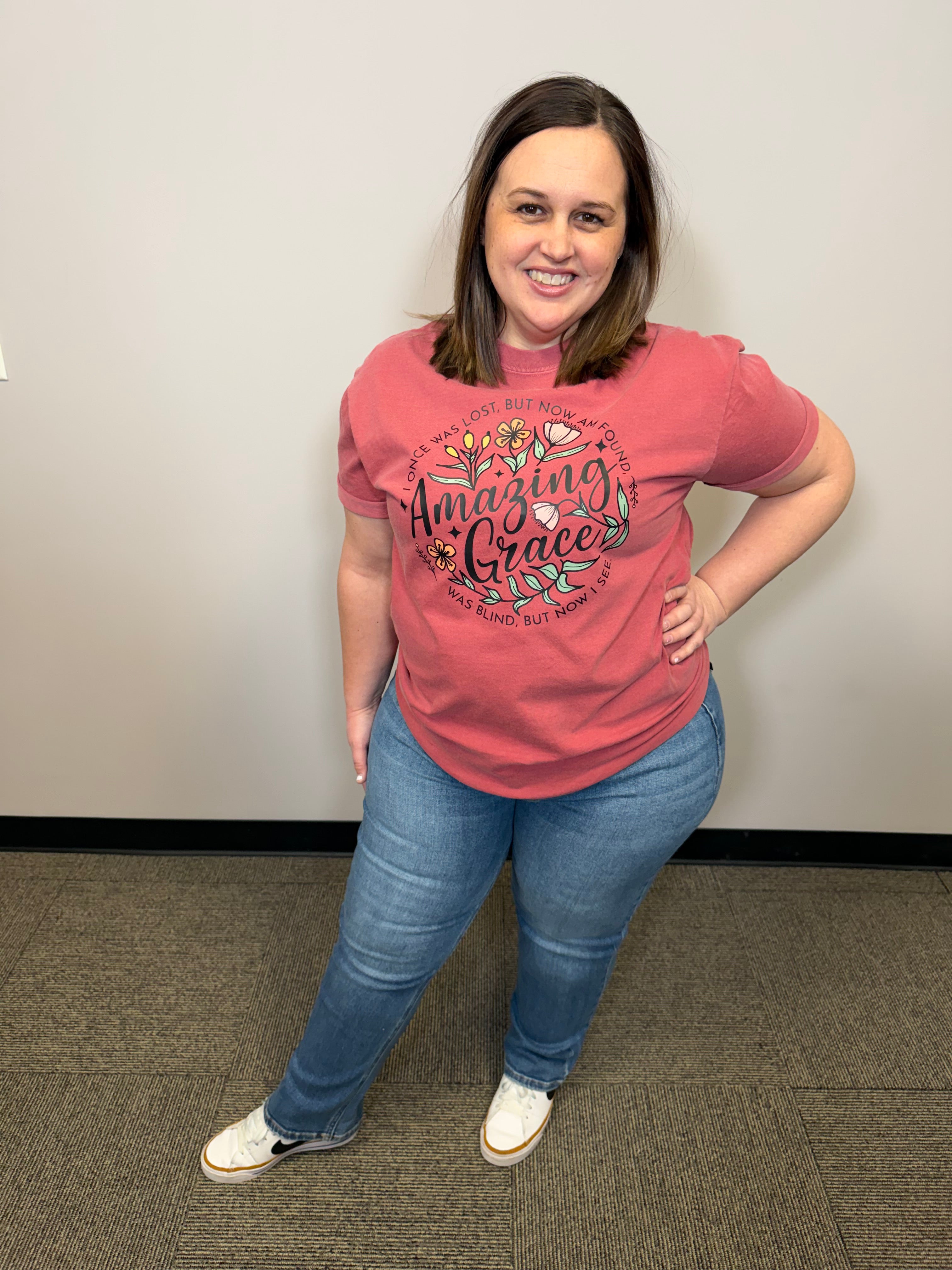 Amazing Grace Graphic Tee-Graphic Tees-Tres Birdos Graphic Tees-Three Birdies Boutique, Women's Fashion Boutique Located in Kearney, MO