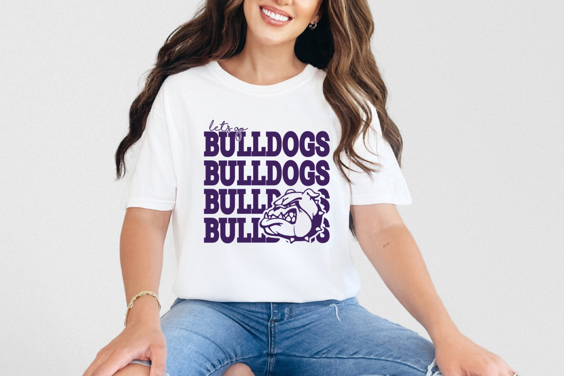 Let's Go Bulldogs Graphic Tee { product_type }}
