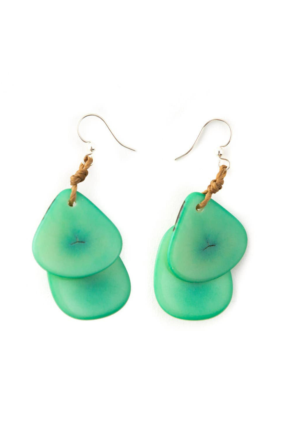 Fiesta Earrings: Celeste-Organic Tagua Jewelry-Three Birdies Boutique, Women's Fashion Boutique Located in Kearney, MO