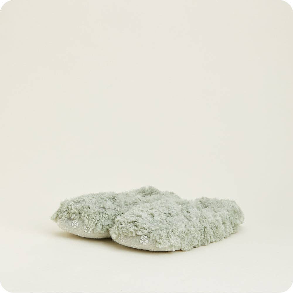 Curly Sage Green Warmies Slippers { product_type }}