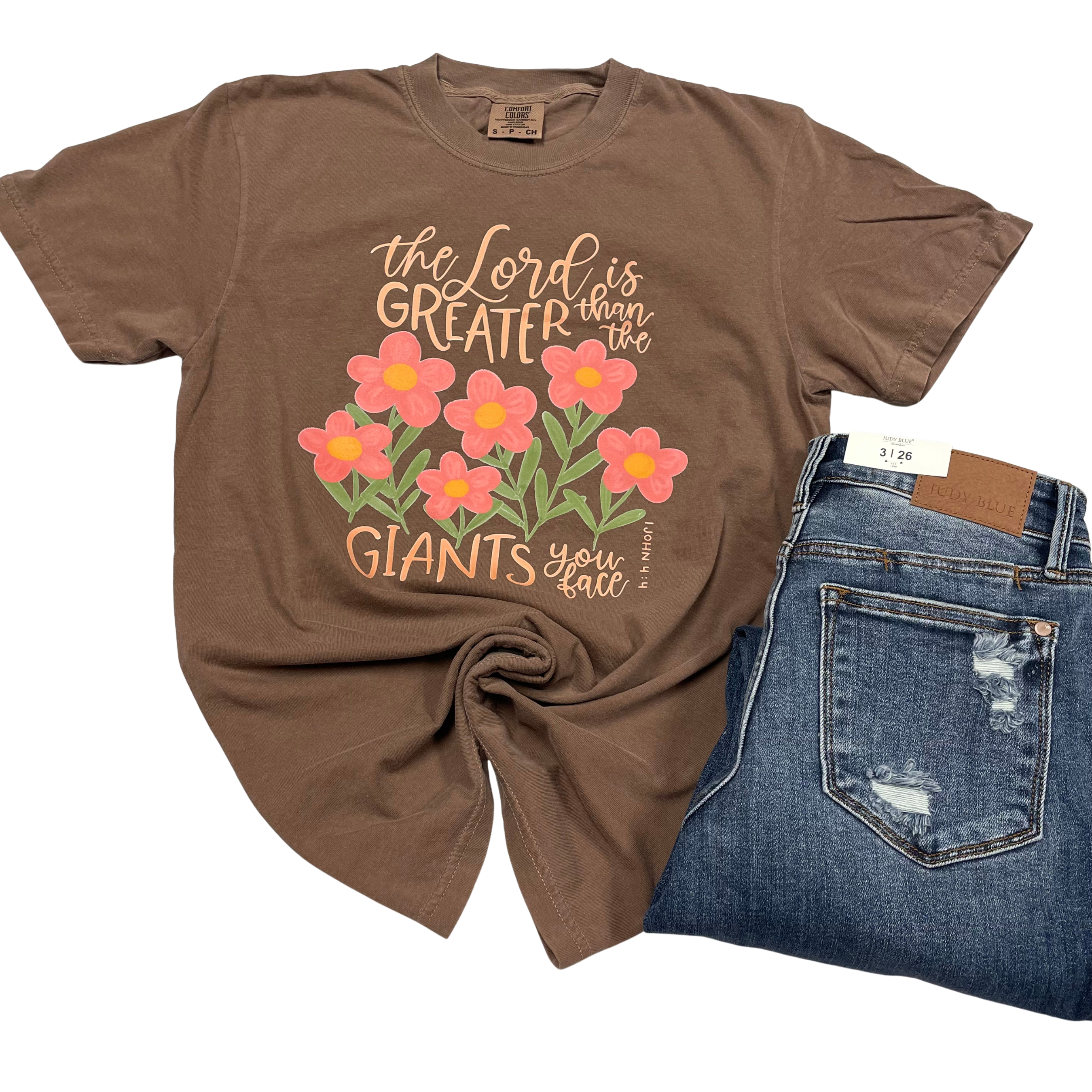 Greater than Giants Graphic Tee-Graphic Tees-Tres Birdos Graphic Tees-Three Birdies Boutique, Women's Fashion Boutique Located in Kearney, MO