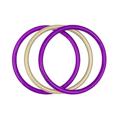 Metallic and Gold Set of Three Bracelets-Bracelets-What's Hot-Three Birdies Boutique, Women's Fashion Boutique Located in Kearney, MO