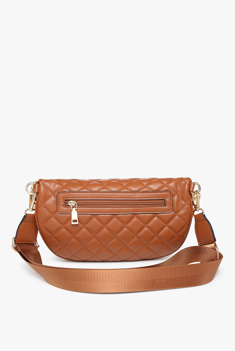 Sylvie Quilted Belt Bag: Brown { product_type }}