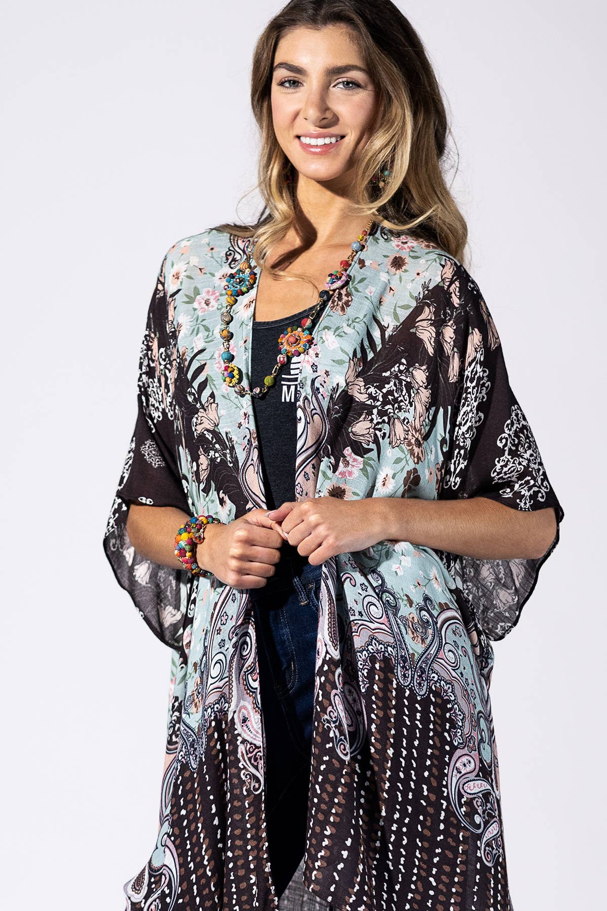 Mint Chocolate Kimono { product_type }}