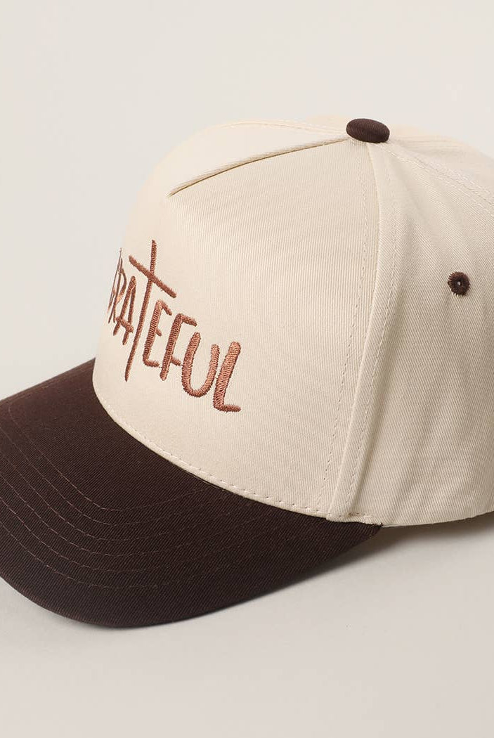 GRATEFUL Embroidery Two-Tone Trucker Hat: COW / One Size { product_type }}