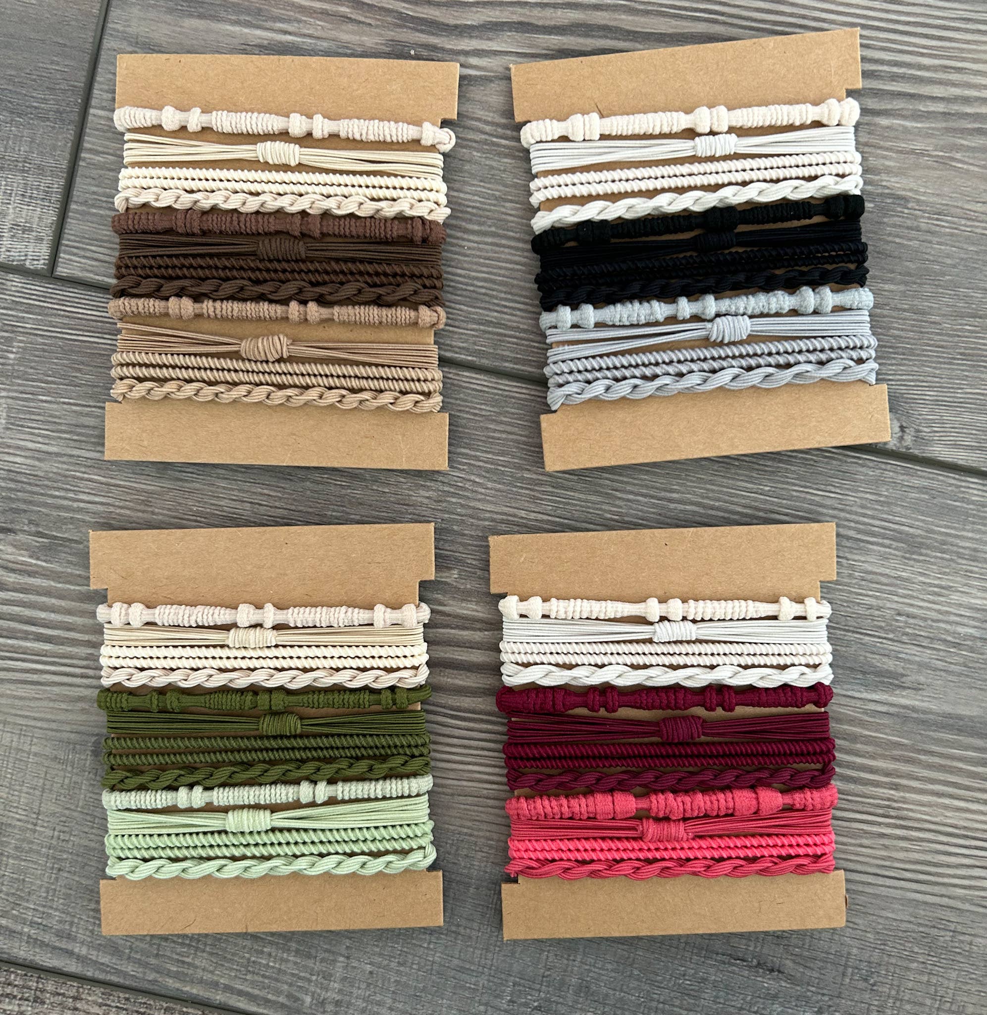 Boho Bracelet Hair Ties: Black { product_type }}