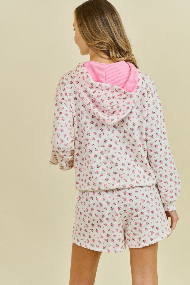 Everbloom Floral Print Hoodie { product_type }}