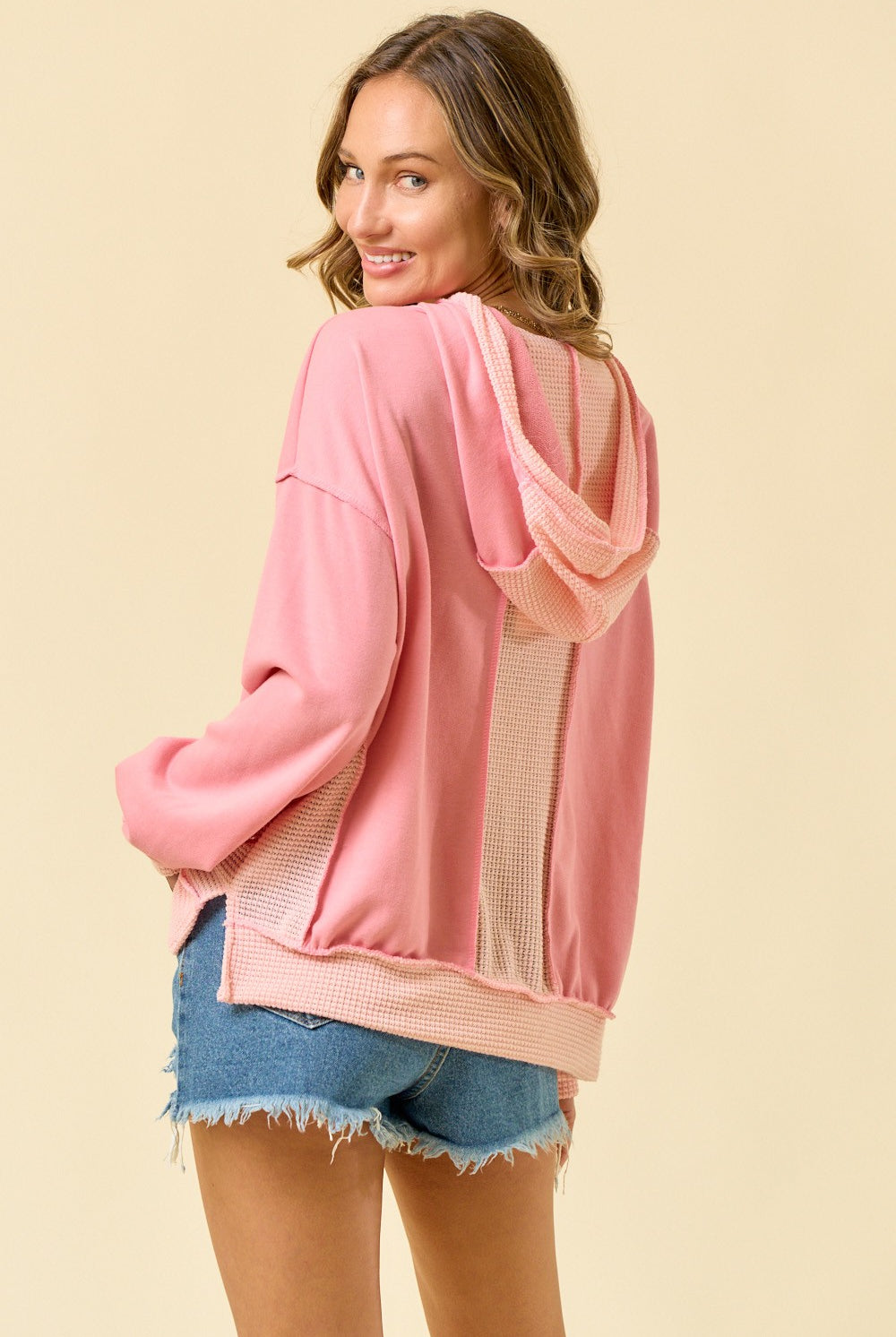 Terry Waffle Sweatshirt Hoodie { product_type }}