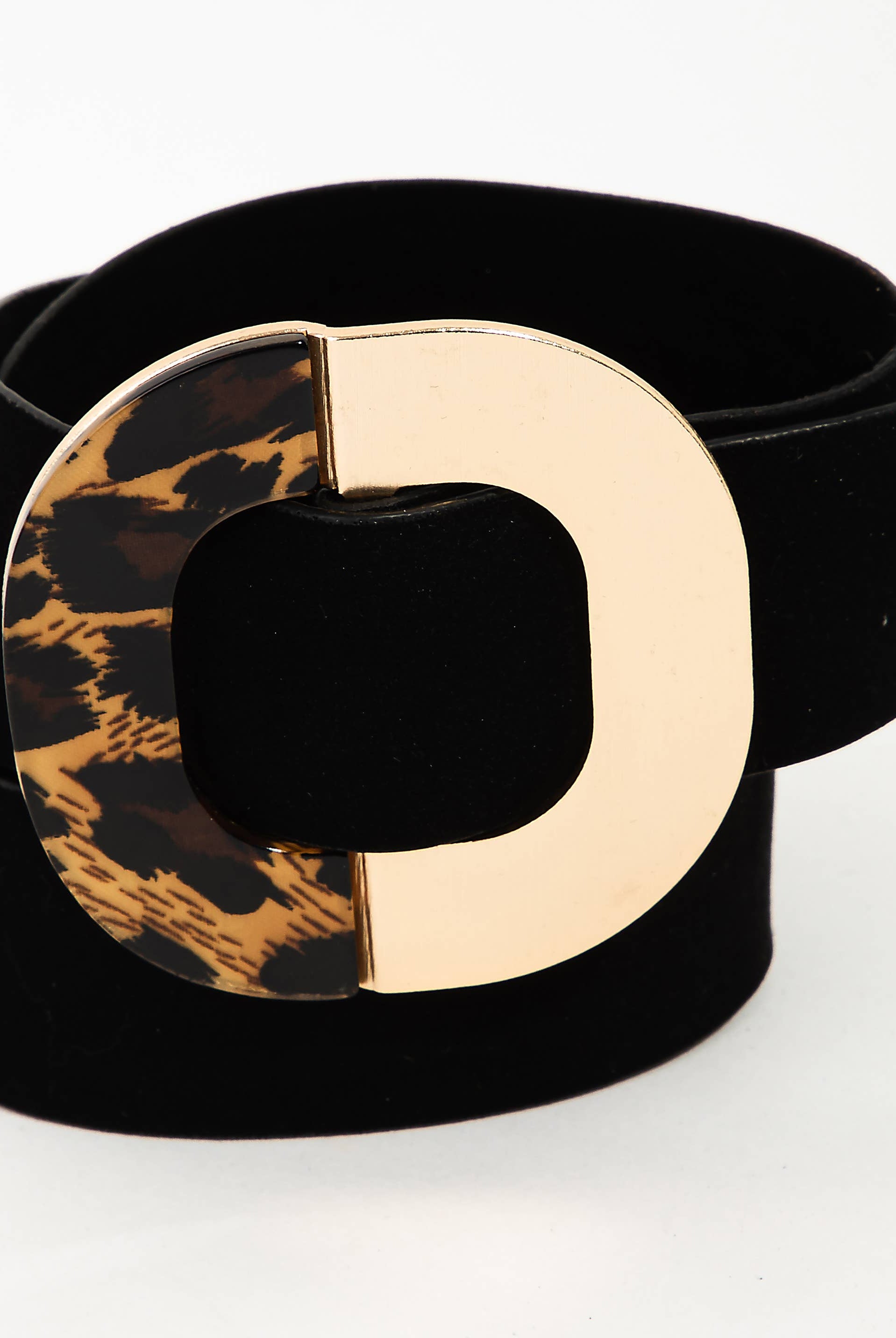 Brown Faux Leather Square Buckle Fashion Belt: BK { product_type }}