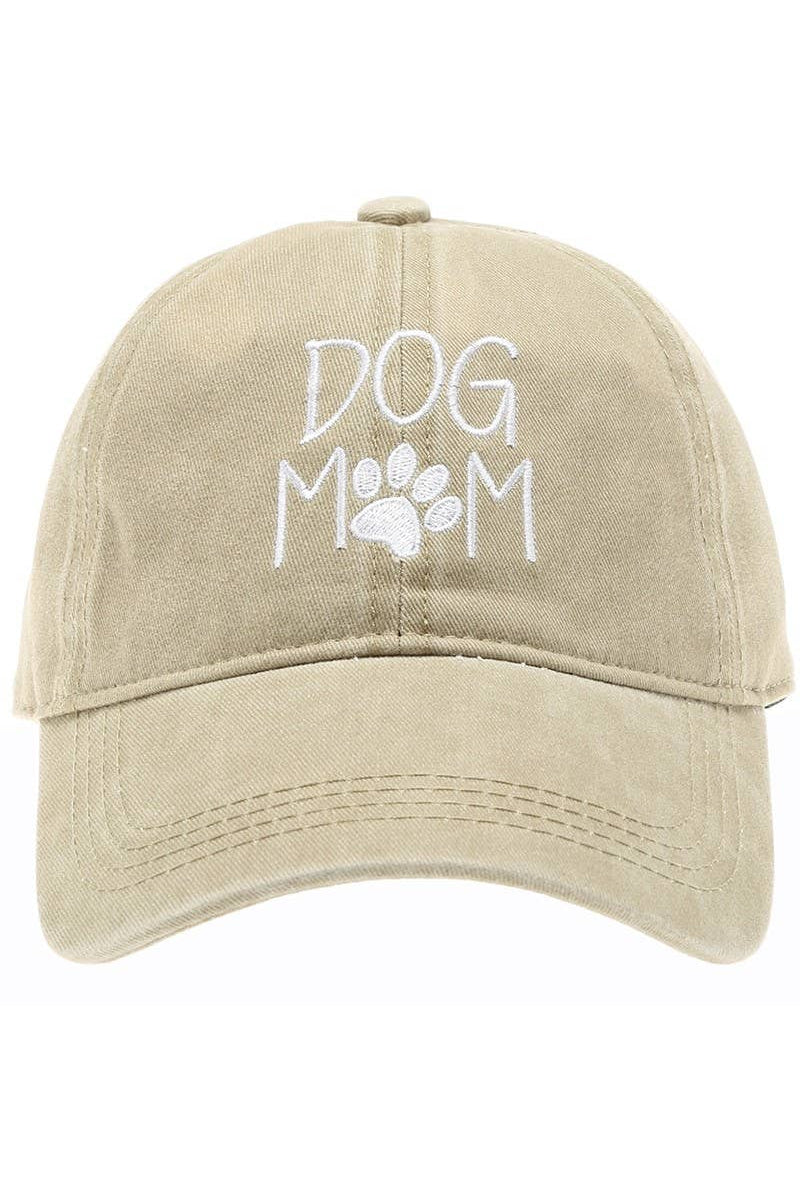 DOG MOM Embroidered Cotton Baseball Caps Dad Hat: DUSTY PINK / One Size { product_type }}