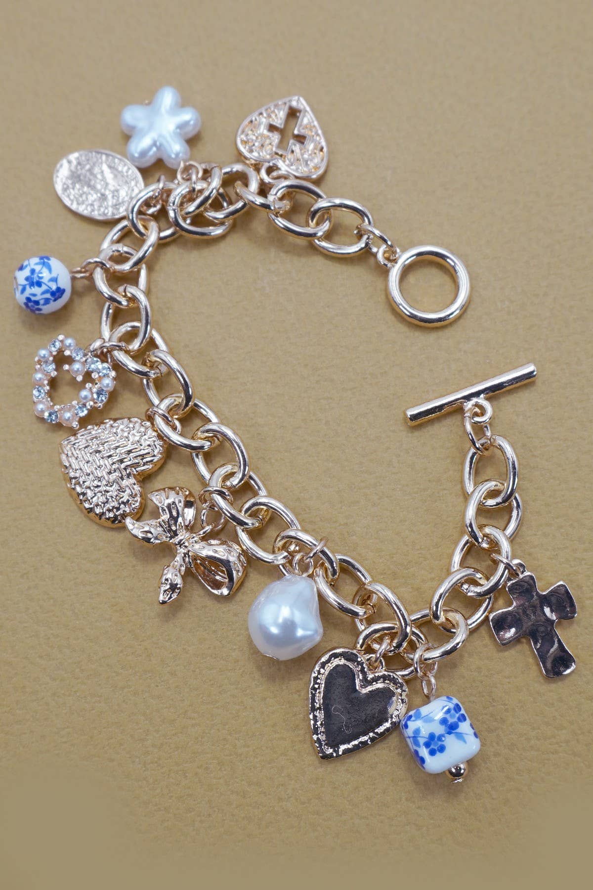 Heart, Cross, Bow Bracelet { product_type }}